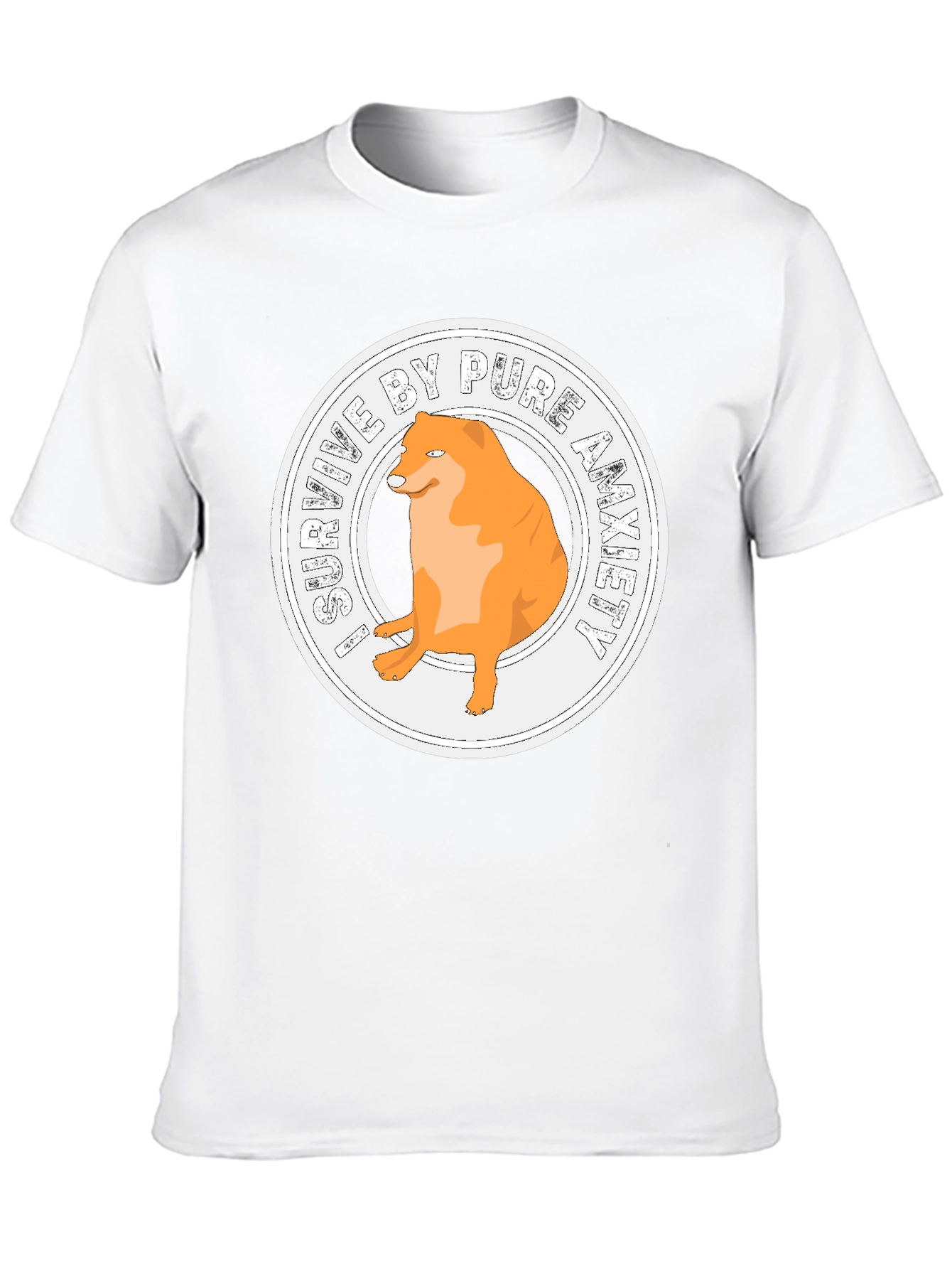 Anxiety Doge T-Shirt - Meme Humor Tee