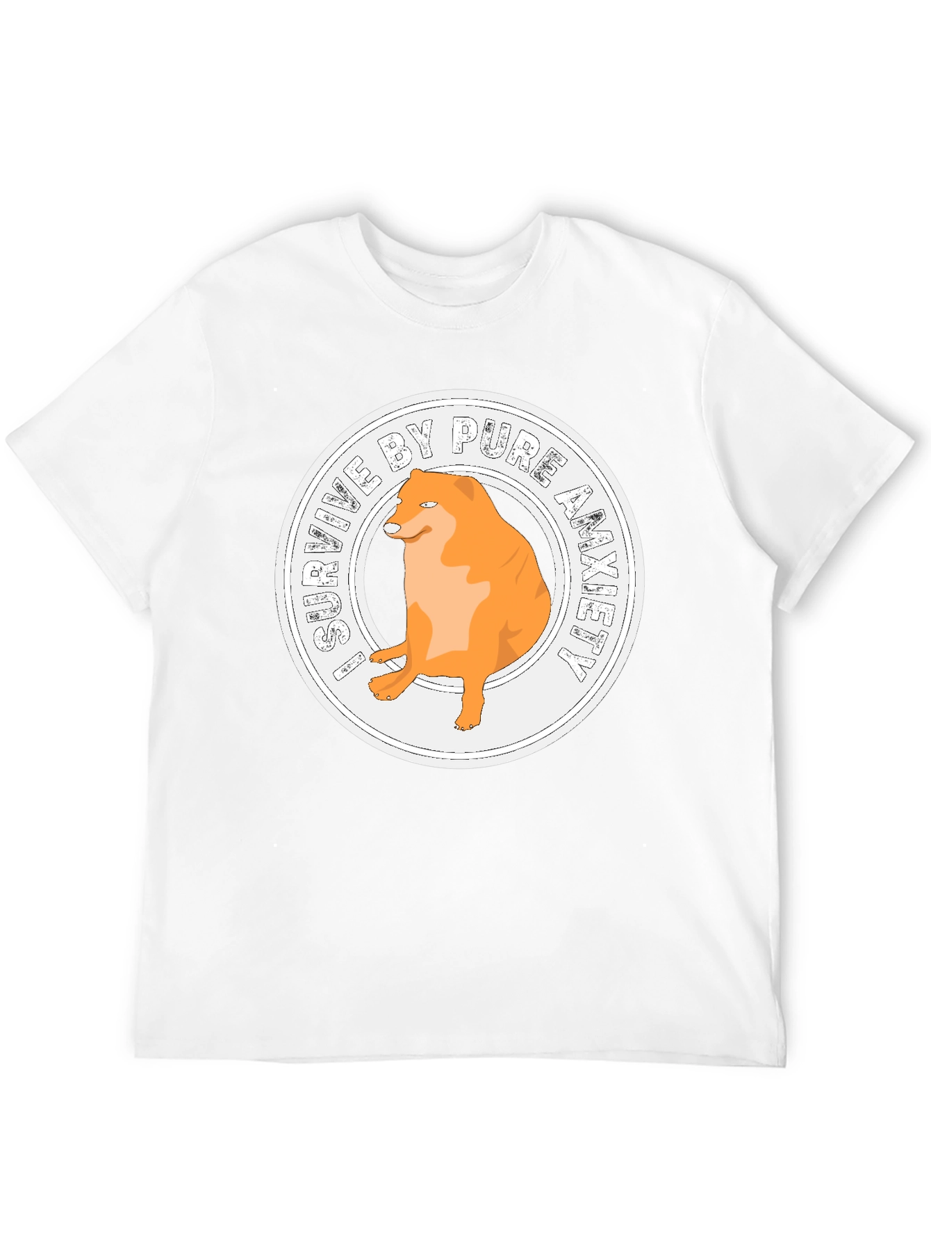 Anxiety Doge T-Shirt - Meme Humor Tee