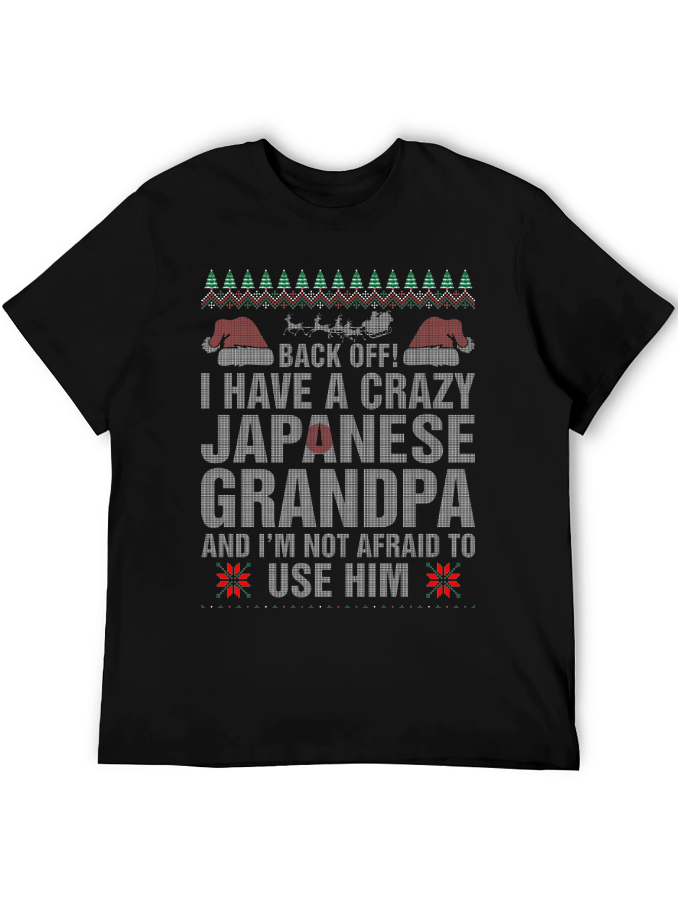 Crazy Japanese Grandpa Christmas T-Shirt