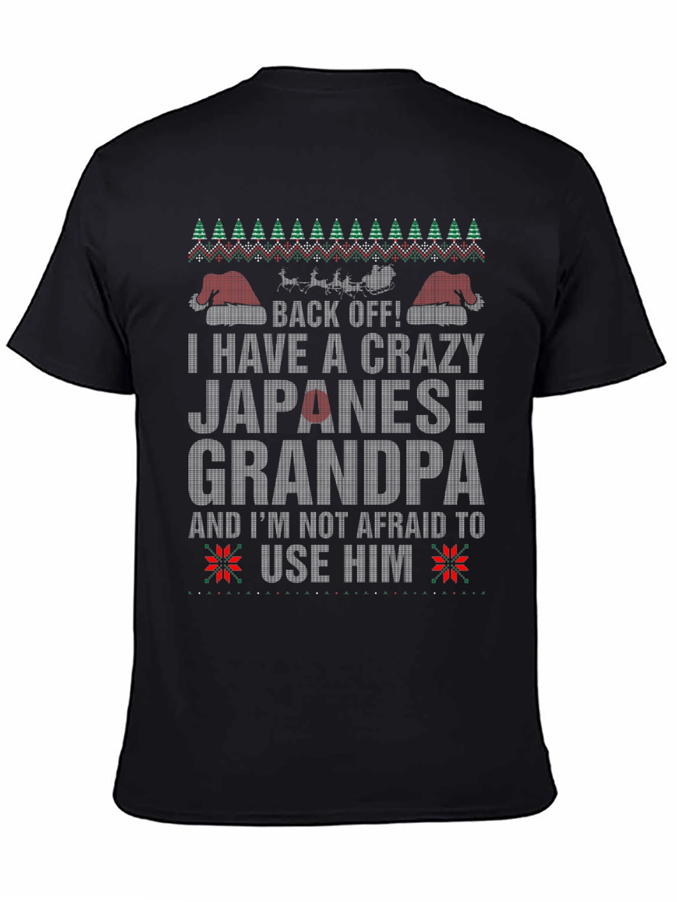 Crazy Japanese Grandpa Christmas T-Shirt