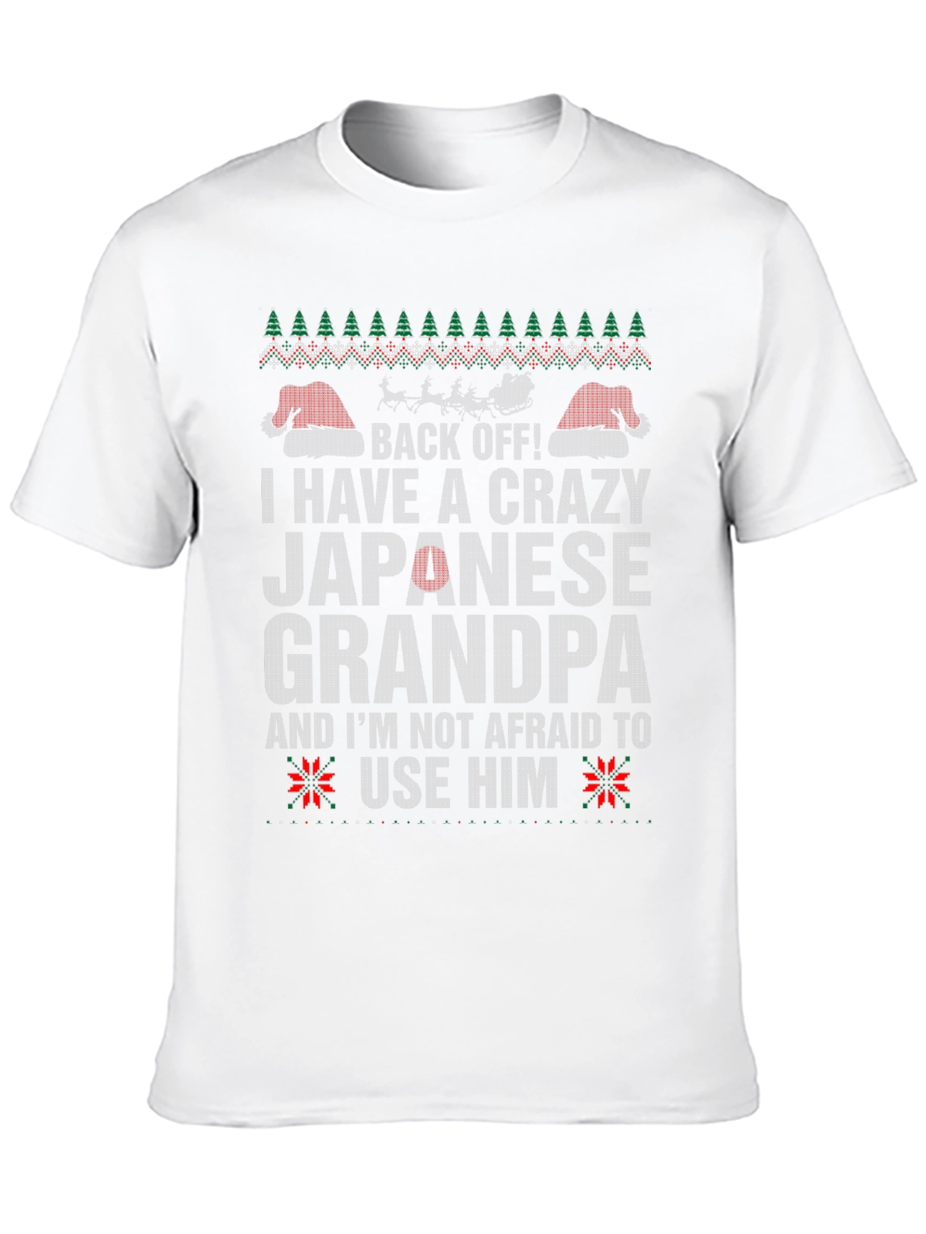 Crazy Japanese Grandpa Christmas T-Shirt