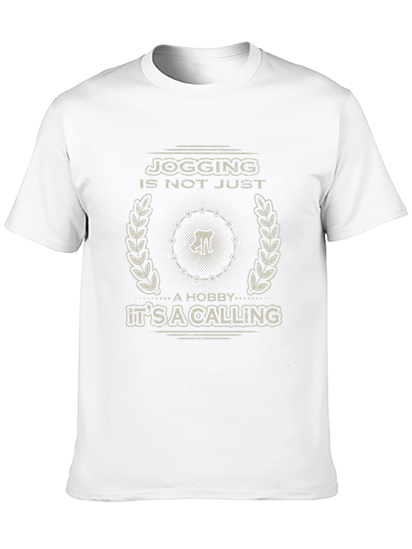 Jogging is a Calling Black Graphic T-Shirt