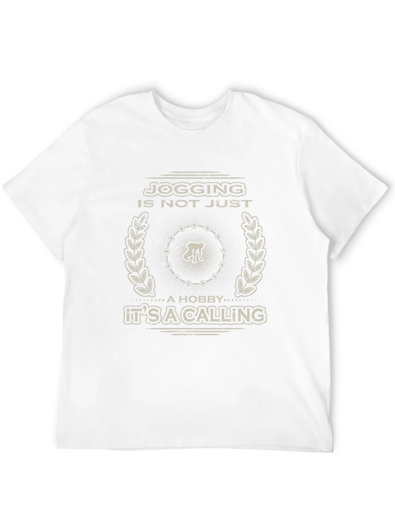 Jogging is a Calling Black Graphic T-Shirt