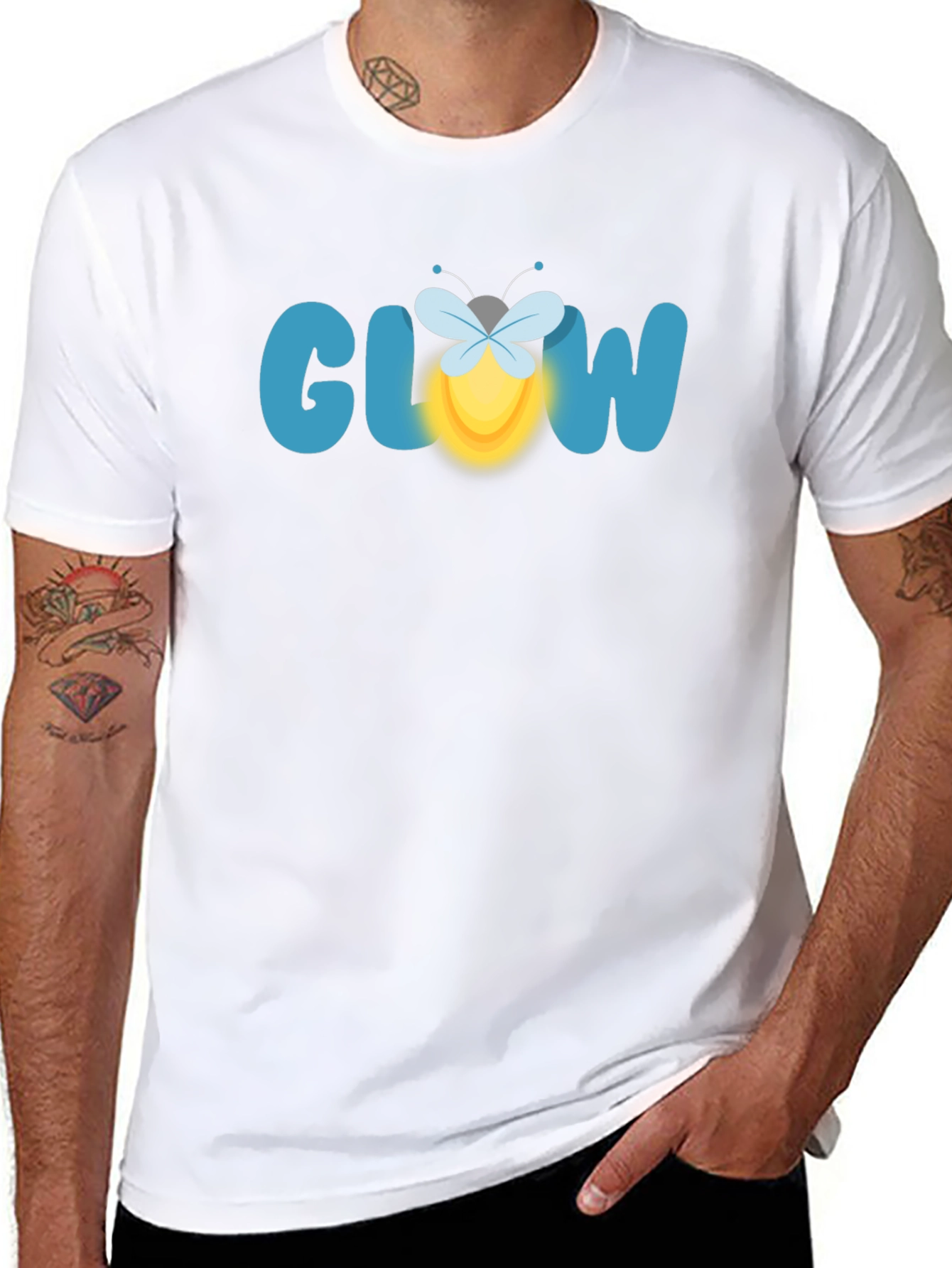 Glow Firefly Graphic Tee - Black