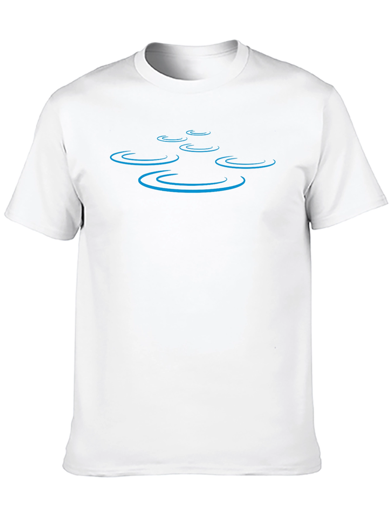 Ripples Design Black T-Shirt