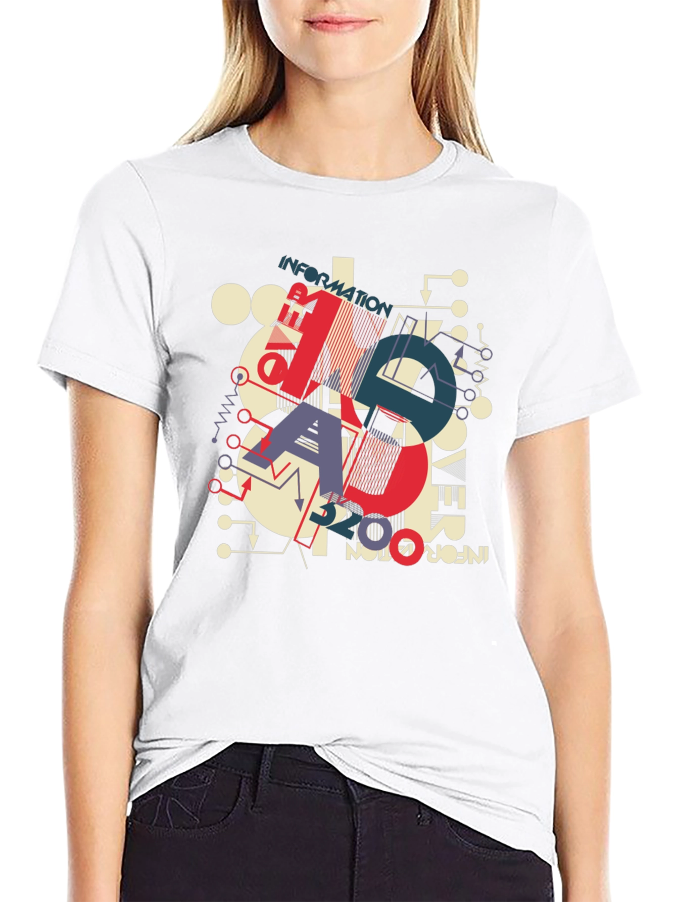 Geometric Information Graphic T-Shirt