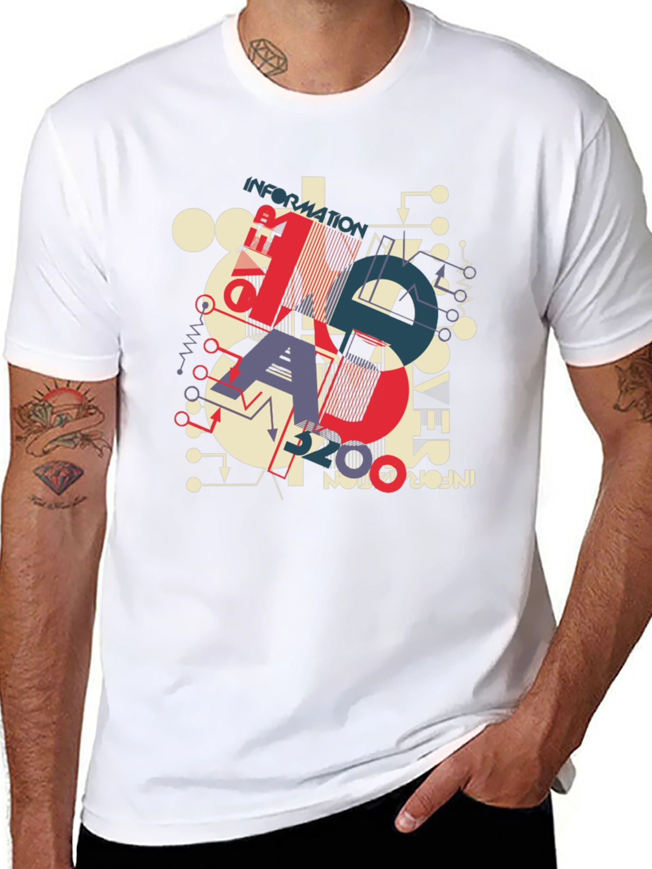 Geometric Information Graphic T-Shirt
