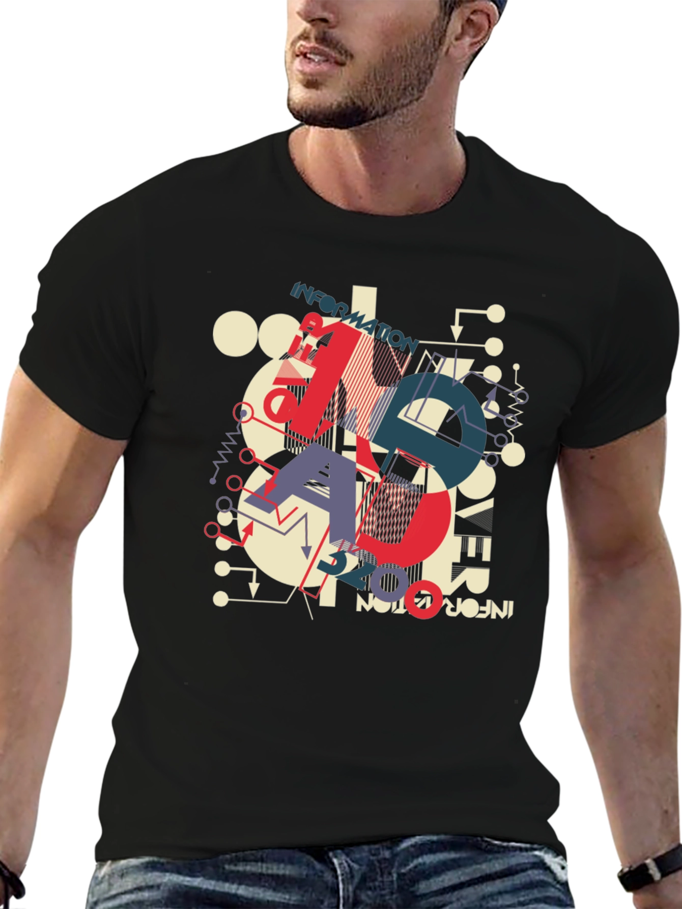 Geometric Information Graphic T-Shirt
