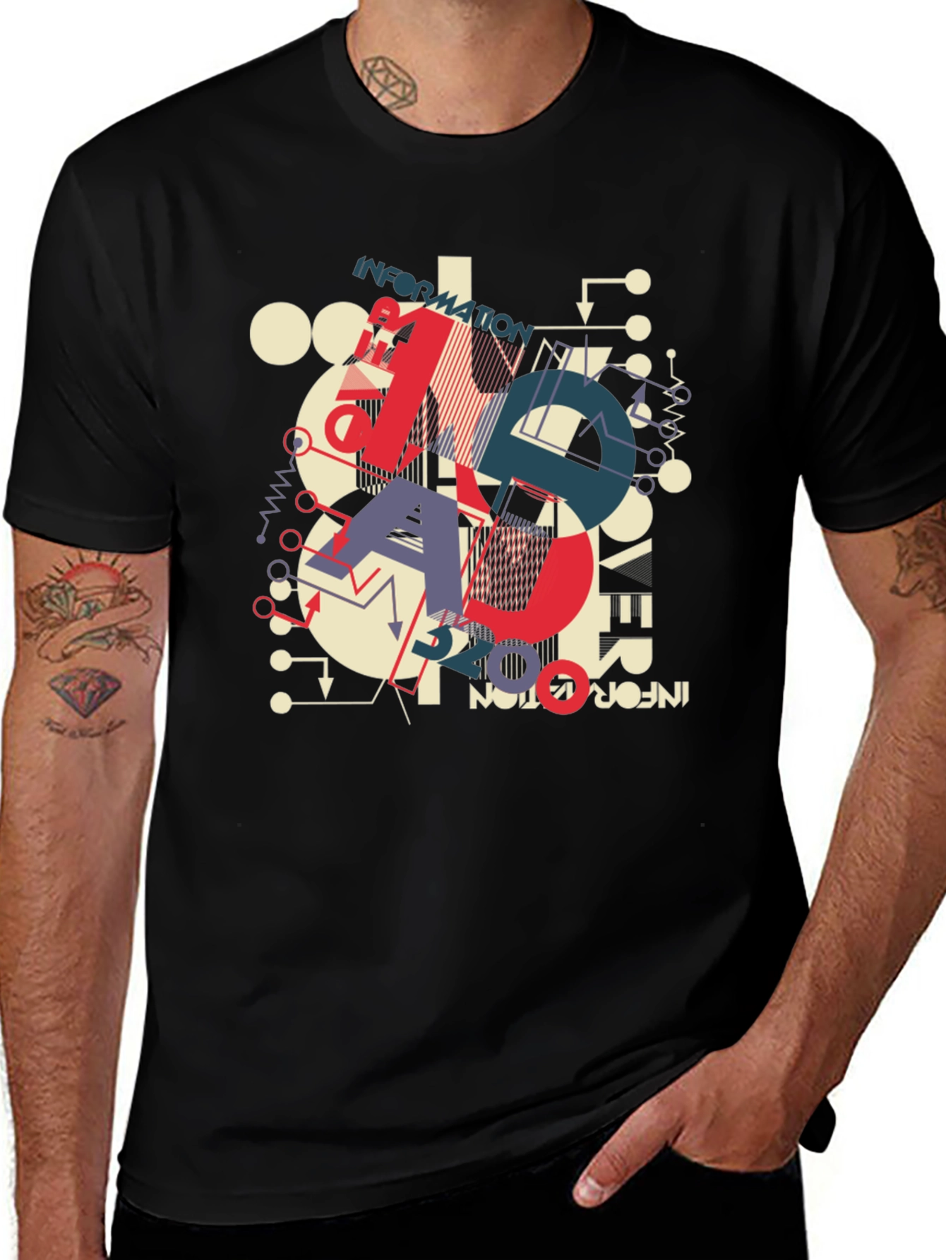 Geometric Information Graphic T-Shirt
