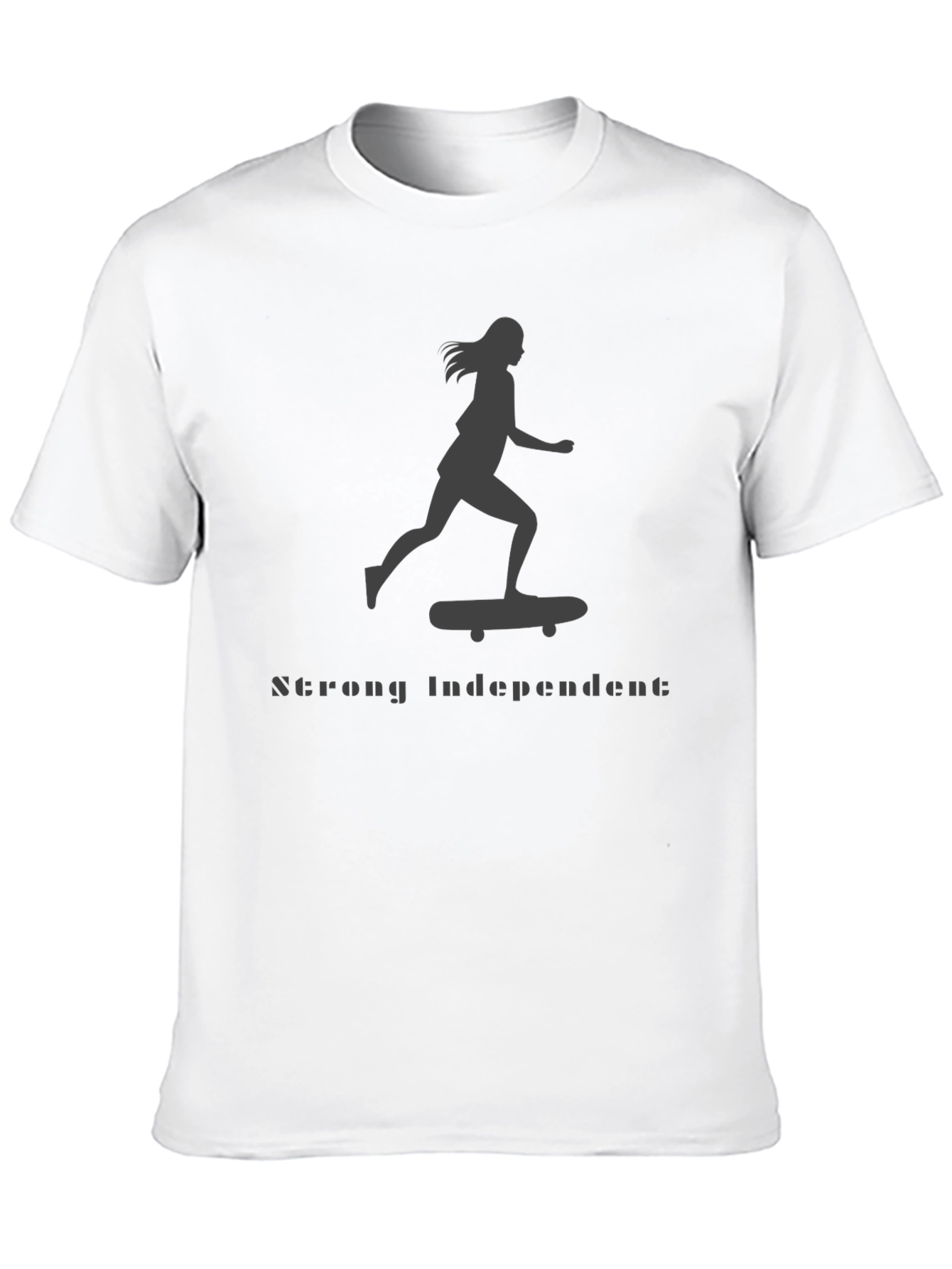Strong Independent Woman Skateboarder Graphic Tee
