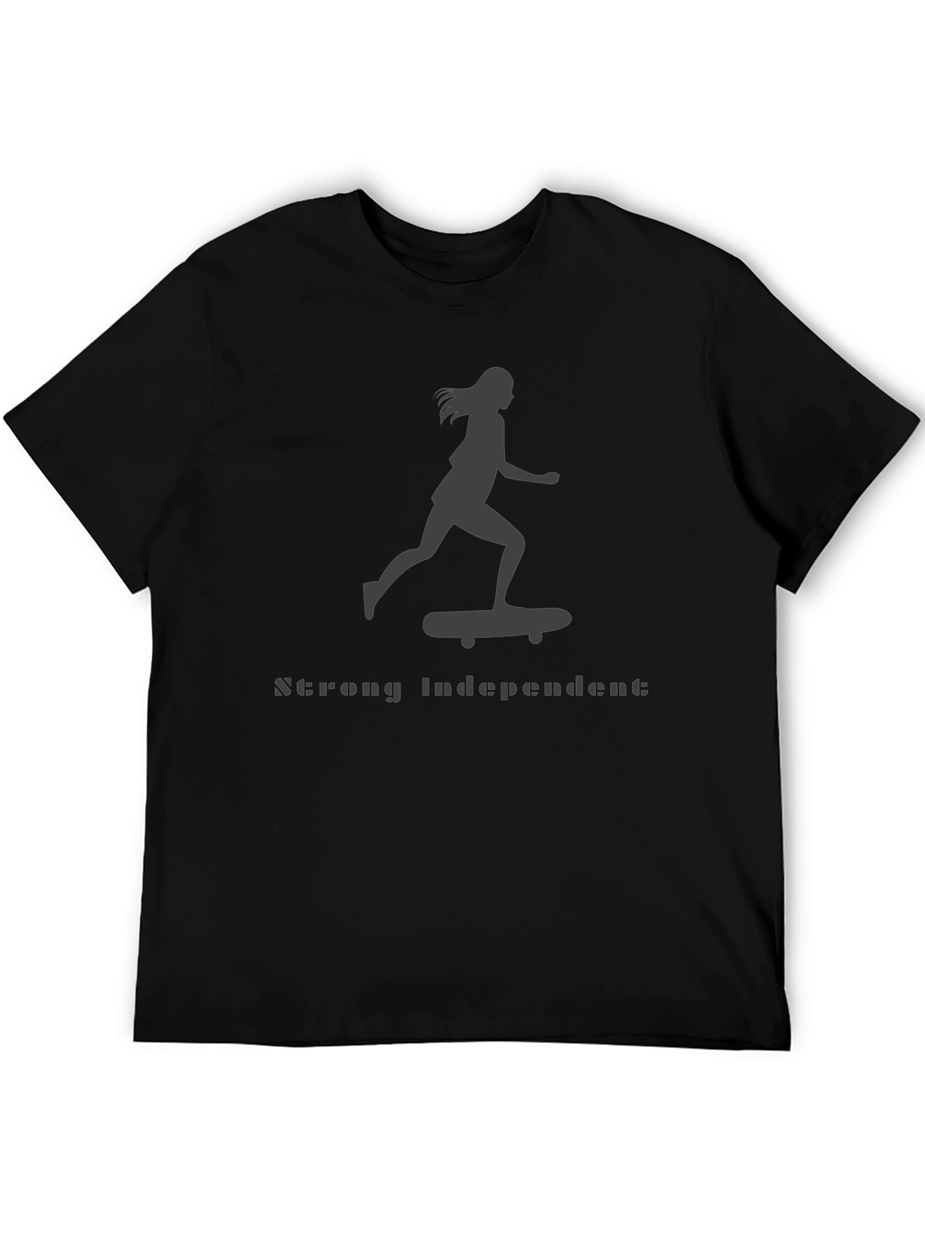 Strong Independent Woman Skateboarder Graphic Tee