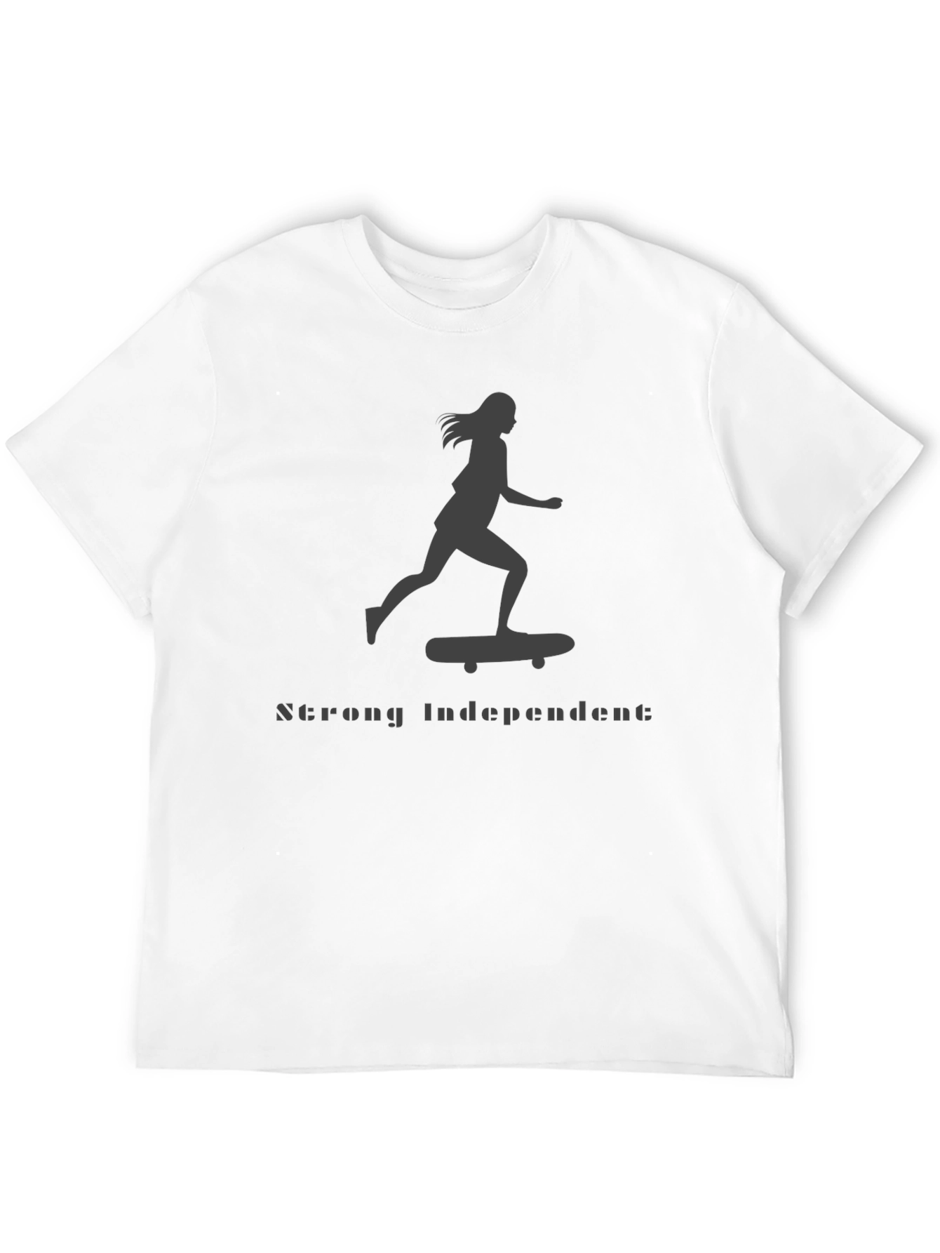 Strong Independent Woman Skateboarder Graphic Tee