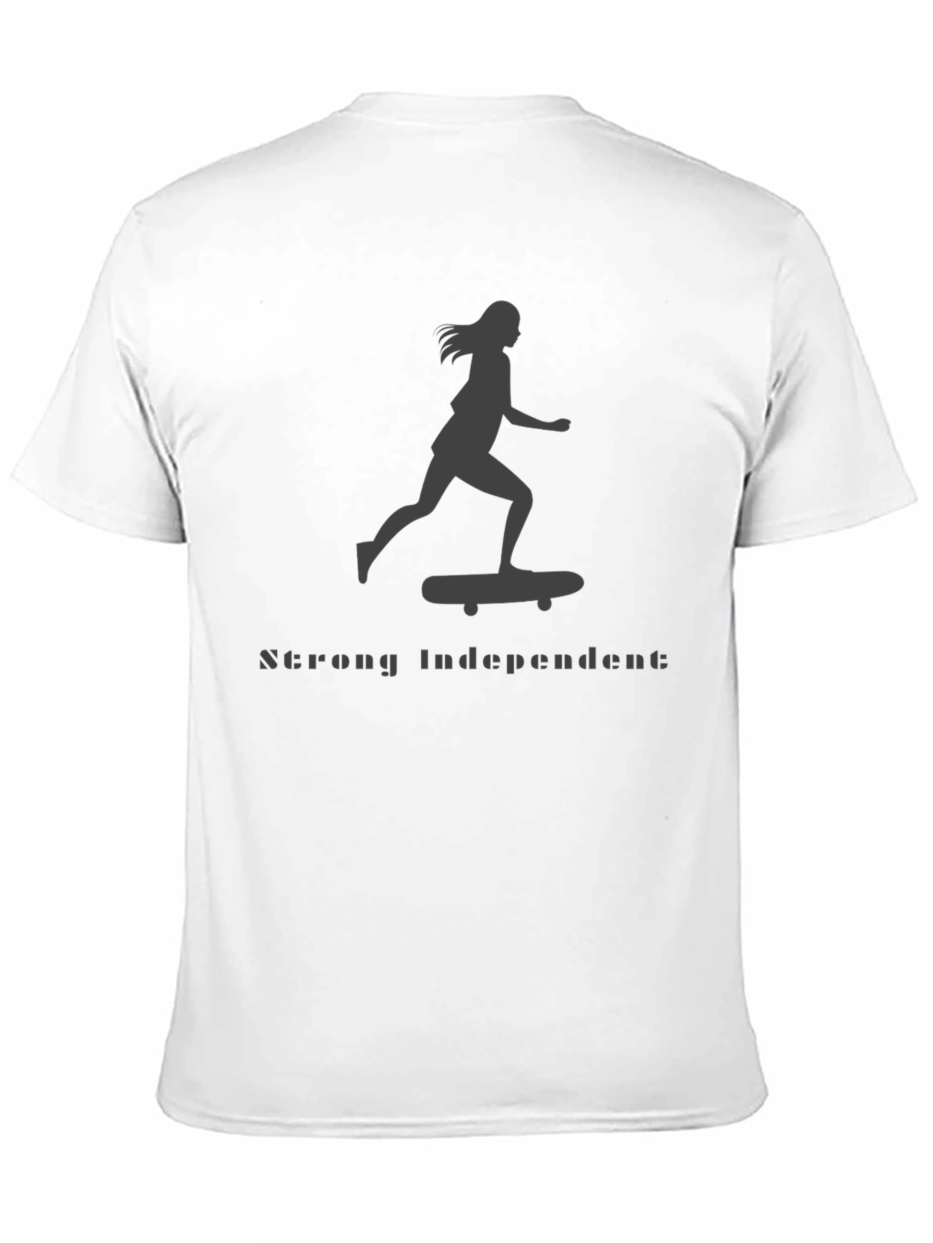 Strong Independent Woman Skateboarder Graphic Tee