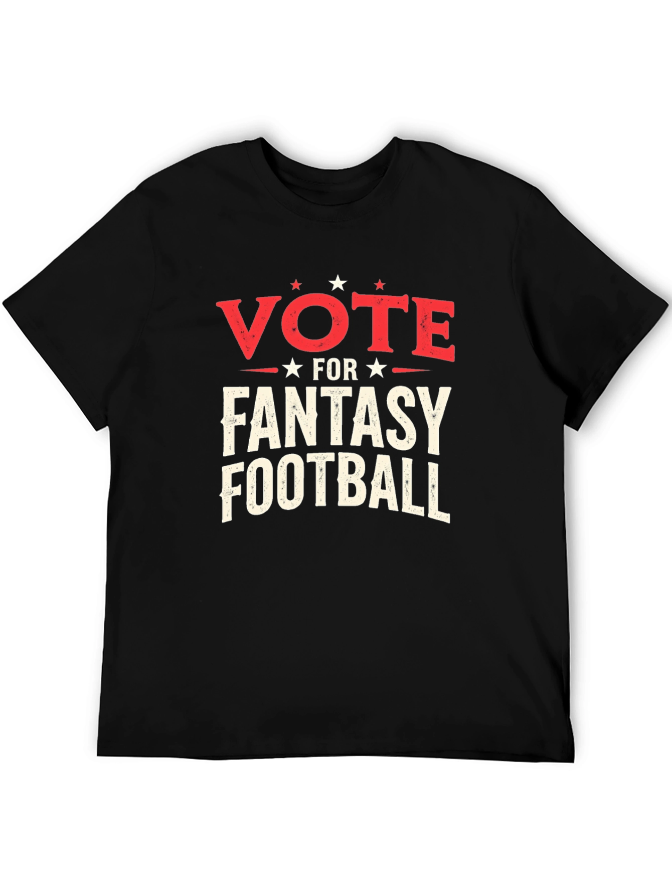 Vote Fantasy Football Black Graphic T-Shirt
