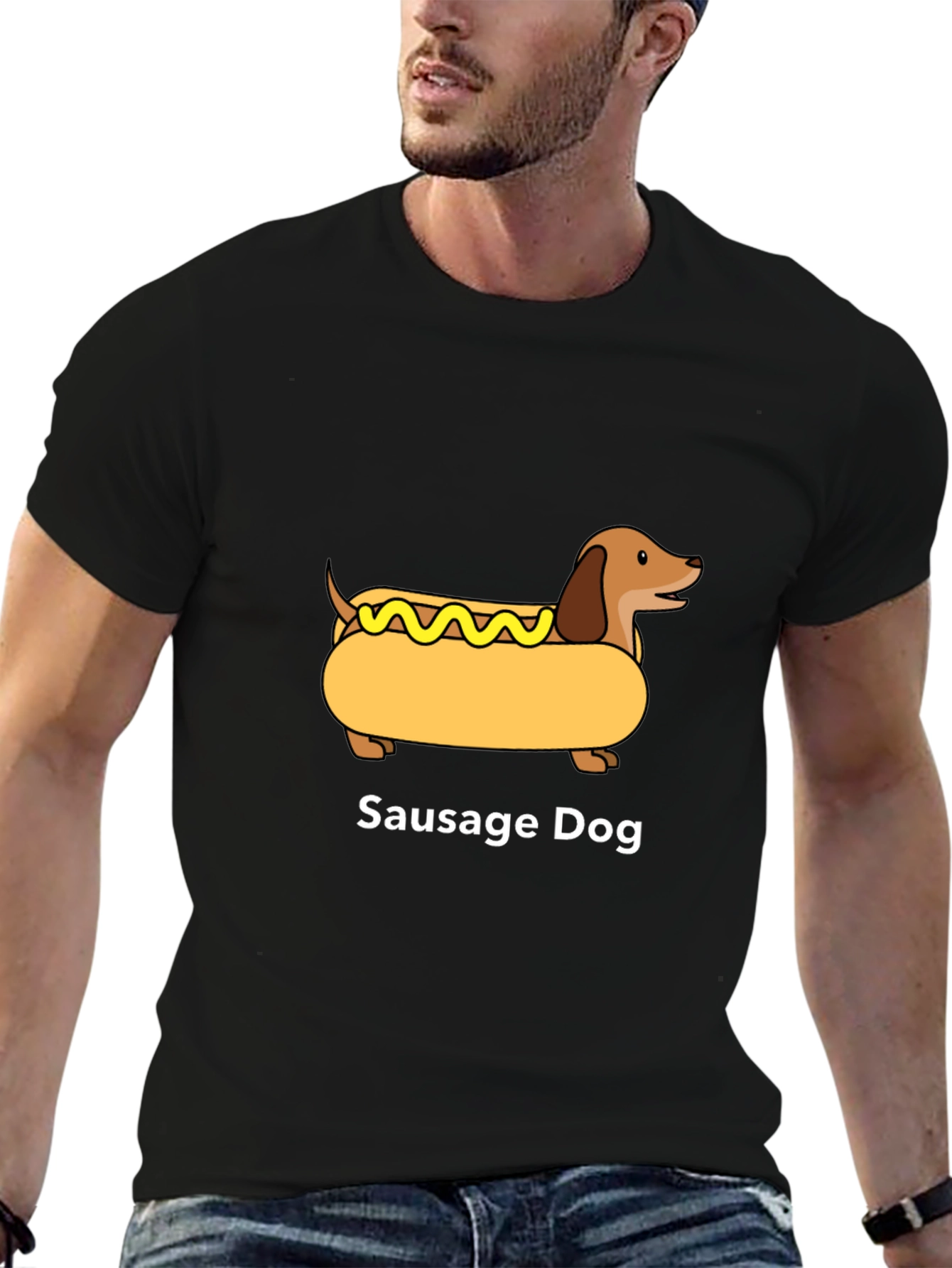 Sausage Dog Graphic T-Shirt - Unisex Cotton Tee