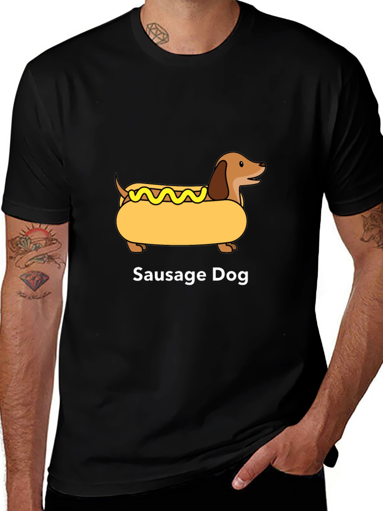 Sausage Dog Graphic T-Shirt - Unisex Cotton Tee