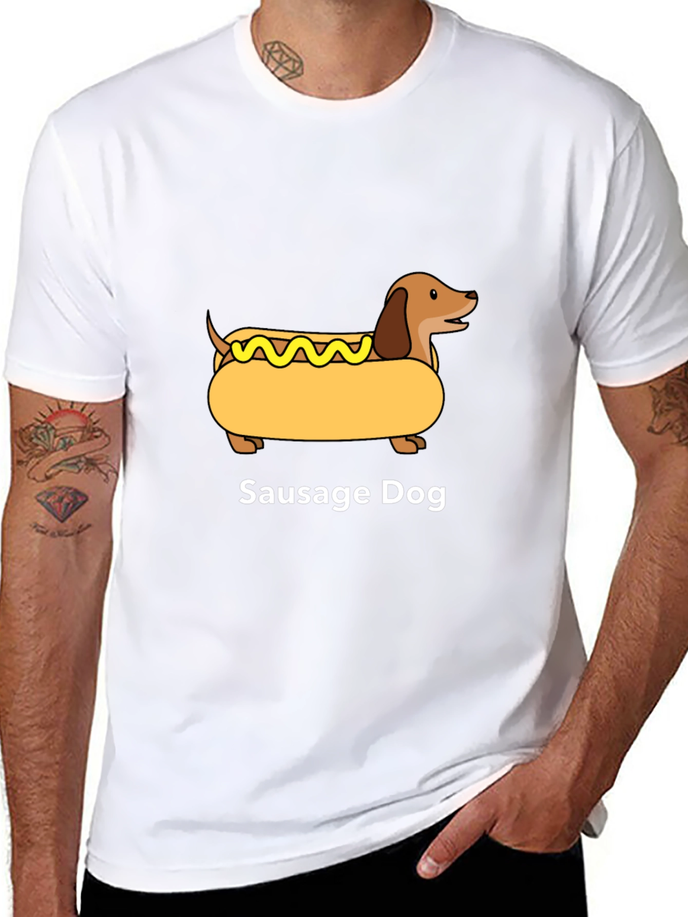 Sausage Dog Graphic T-Shirt - Unisex Cotton Tee