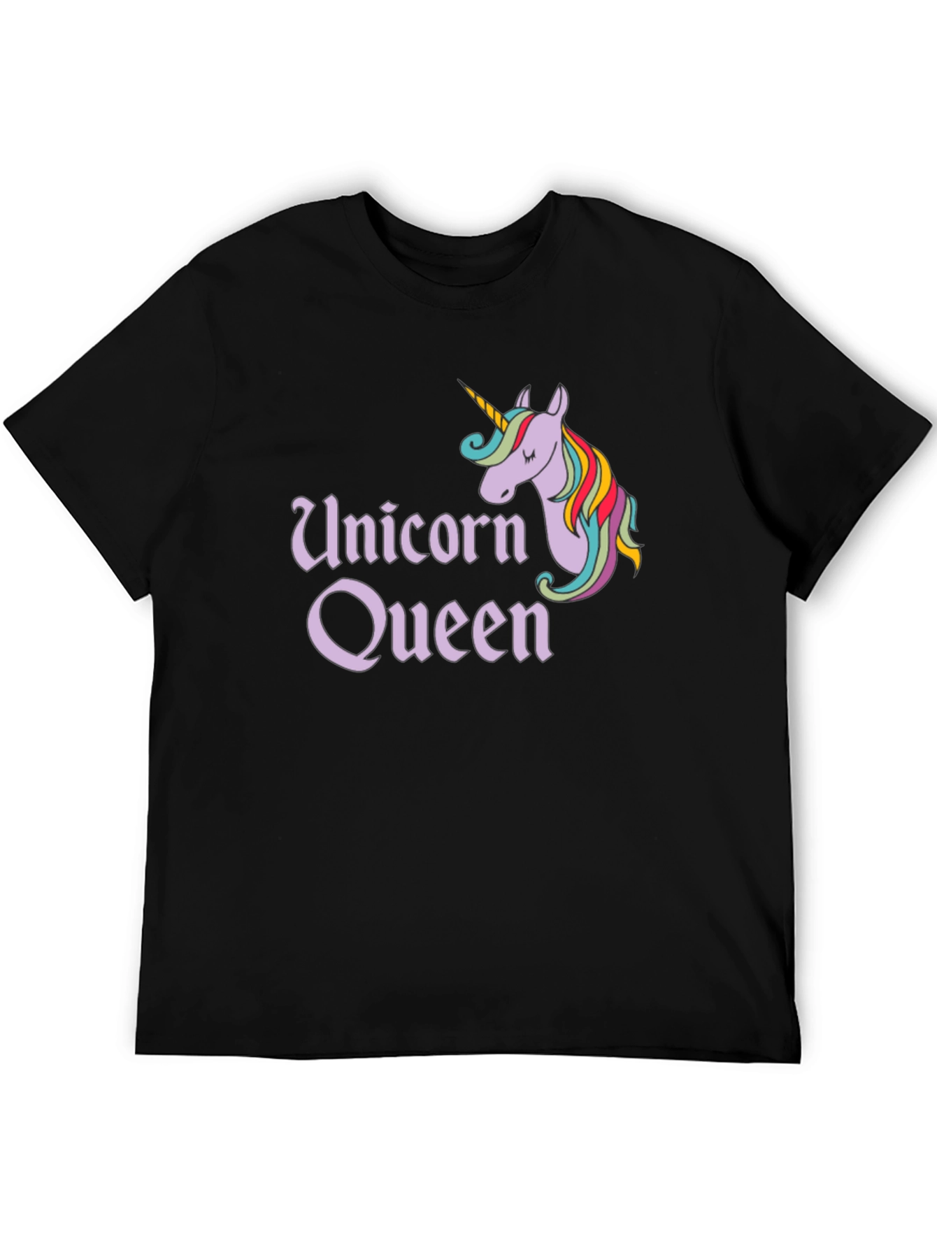 Unicorn Queen Black Graphic Tee