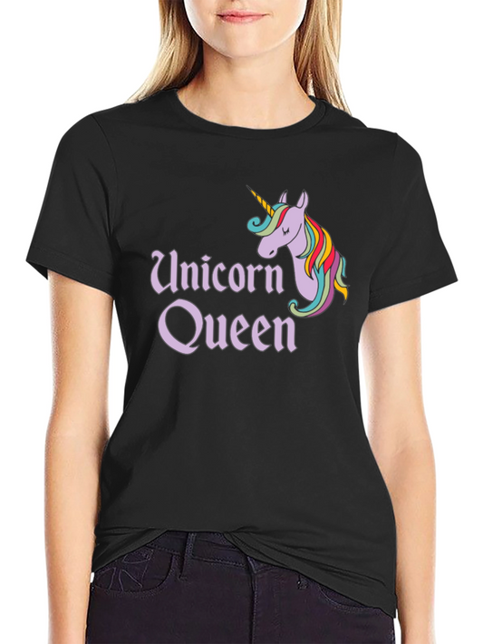 Unicorn Queen Black Graphic Tee