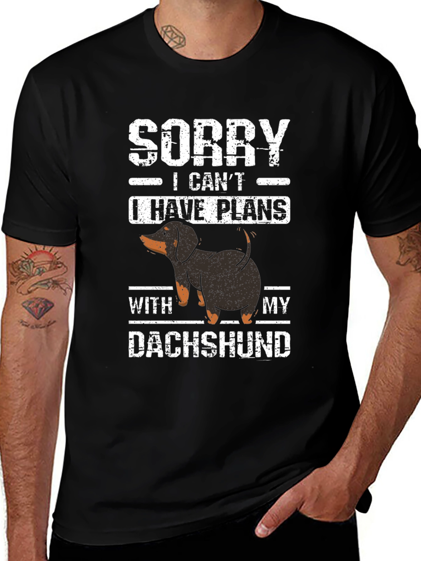 Dachshund Plans T-Shirt Funny Dog Lover Tee