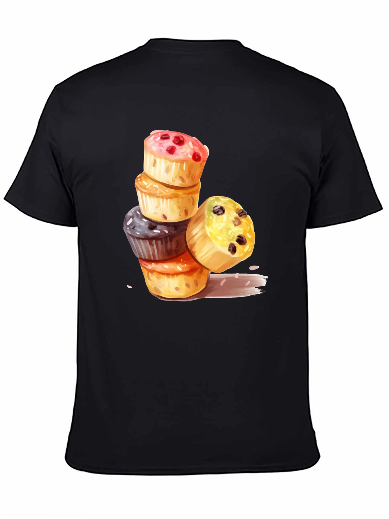 Stacked Cupcakes T-Shirt - Fun Dessert Tee