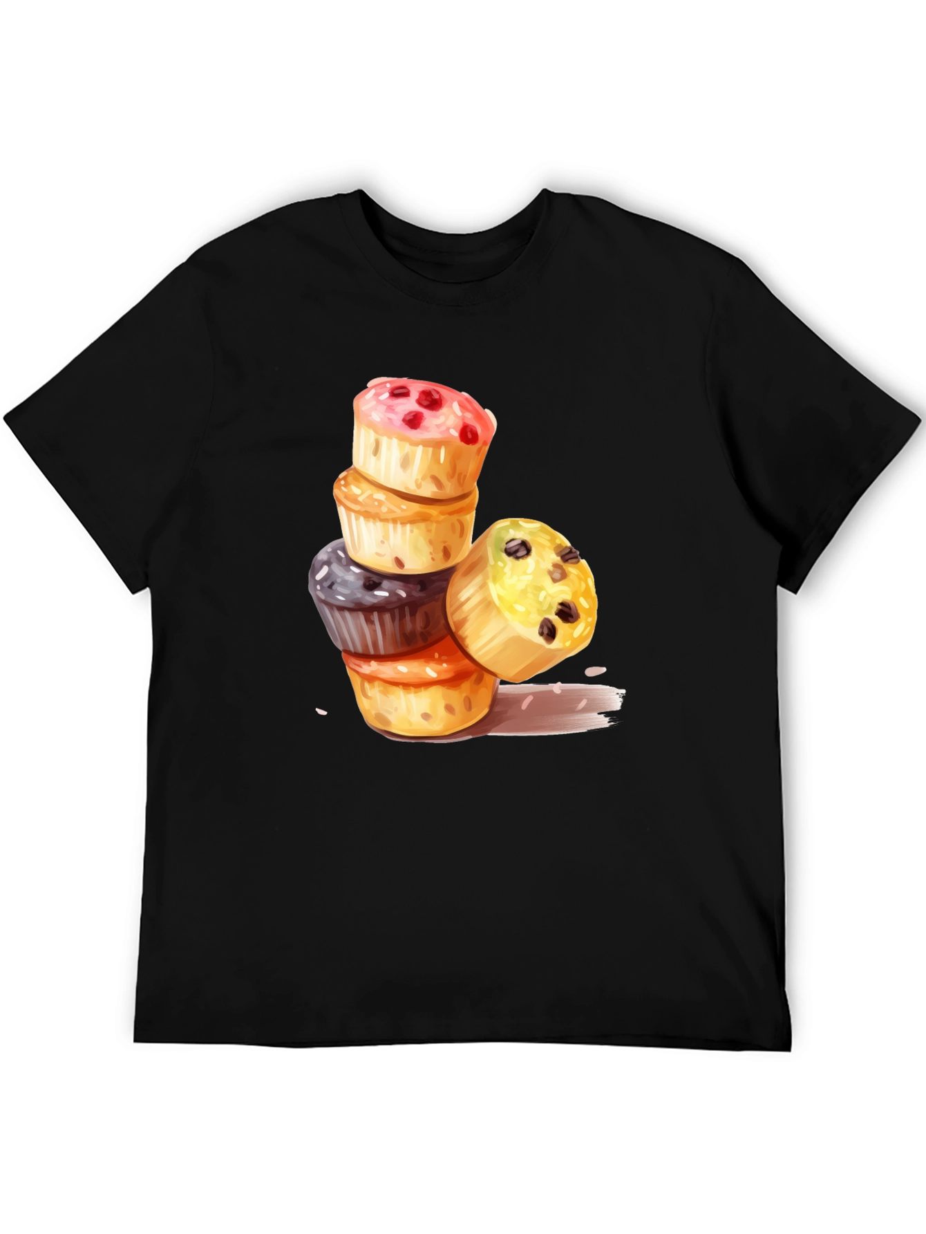 Stacked Cupcakes T-Shirt - Fun Dessert Tee