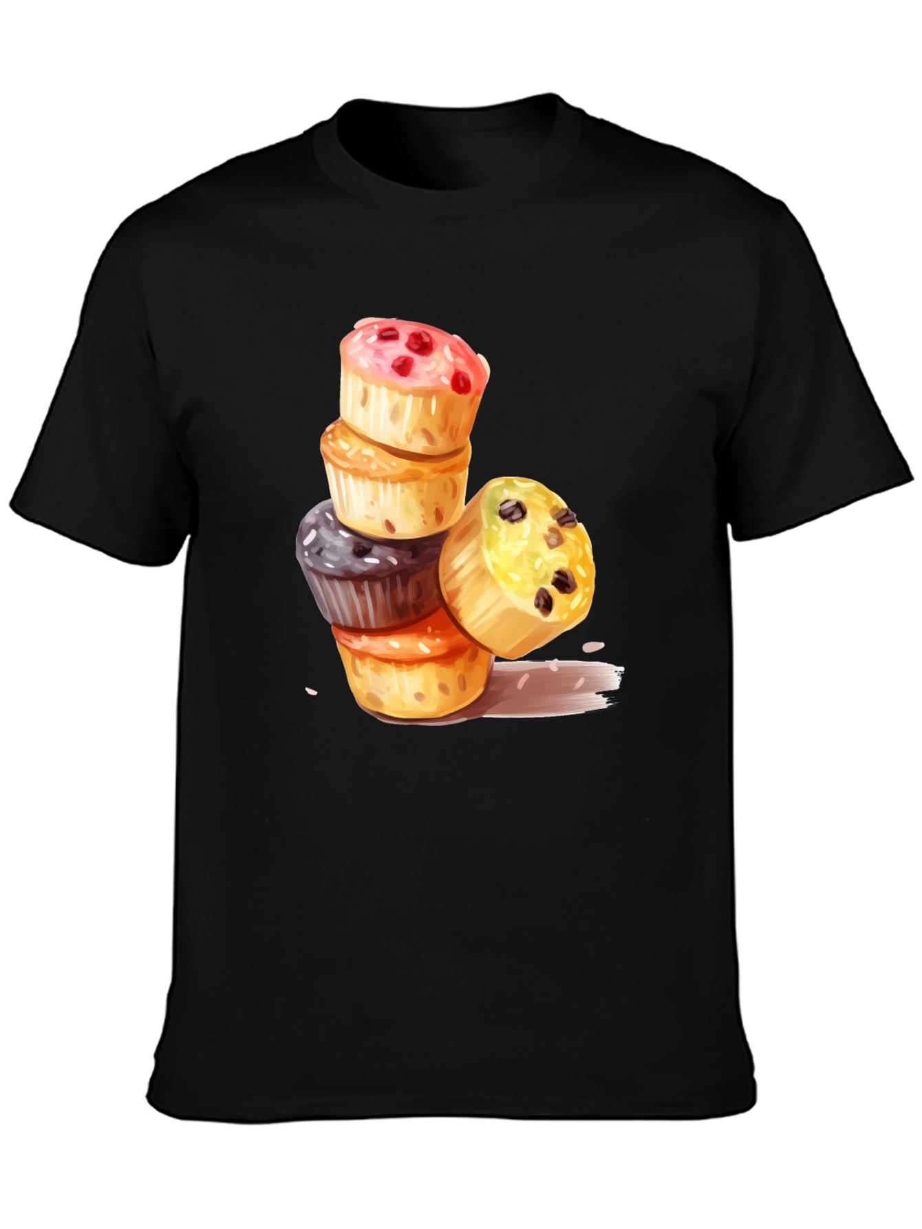 Stacked Cupcakes T-Shirt - Fun Dessert Tee