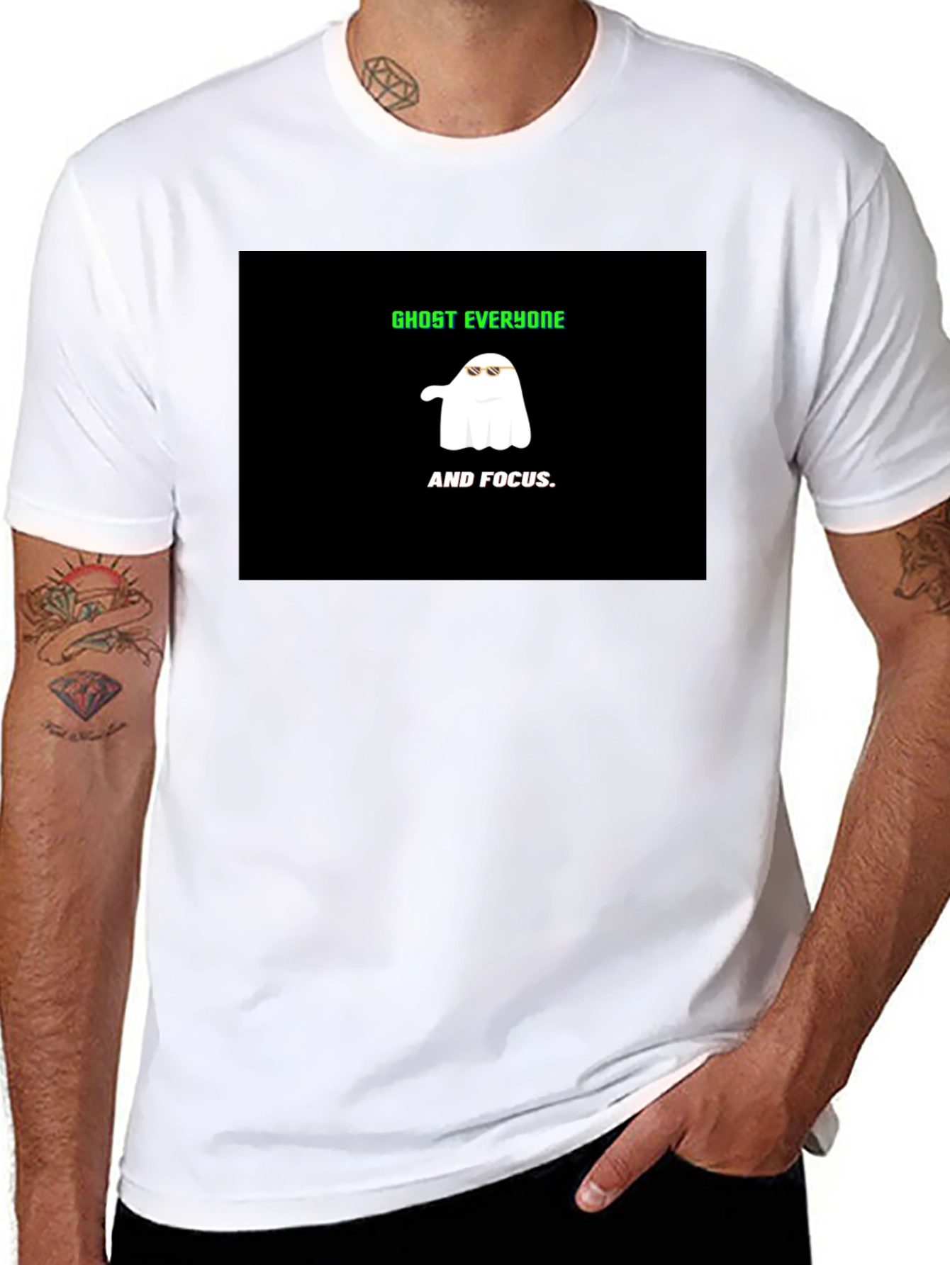 Ghost Everyone and Focus Graphic Tee
