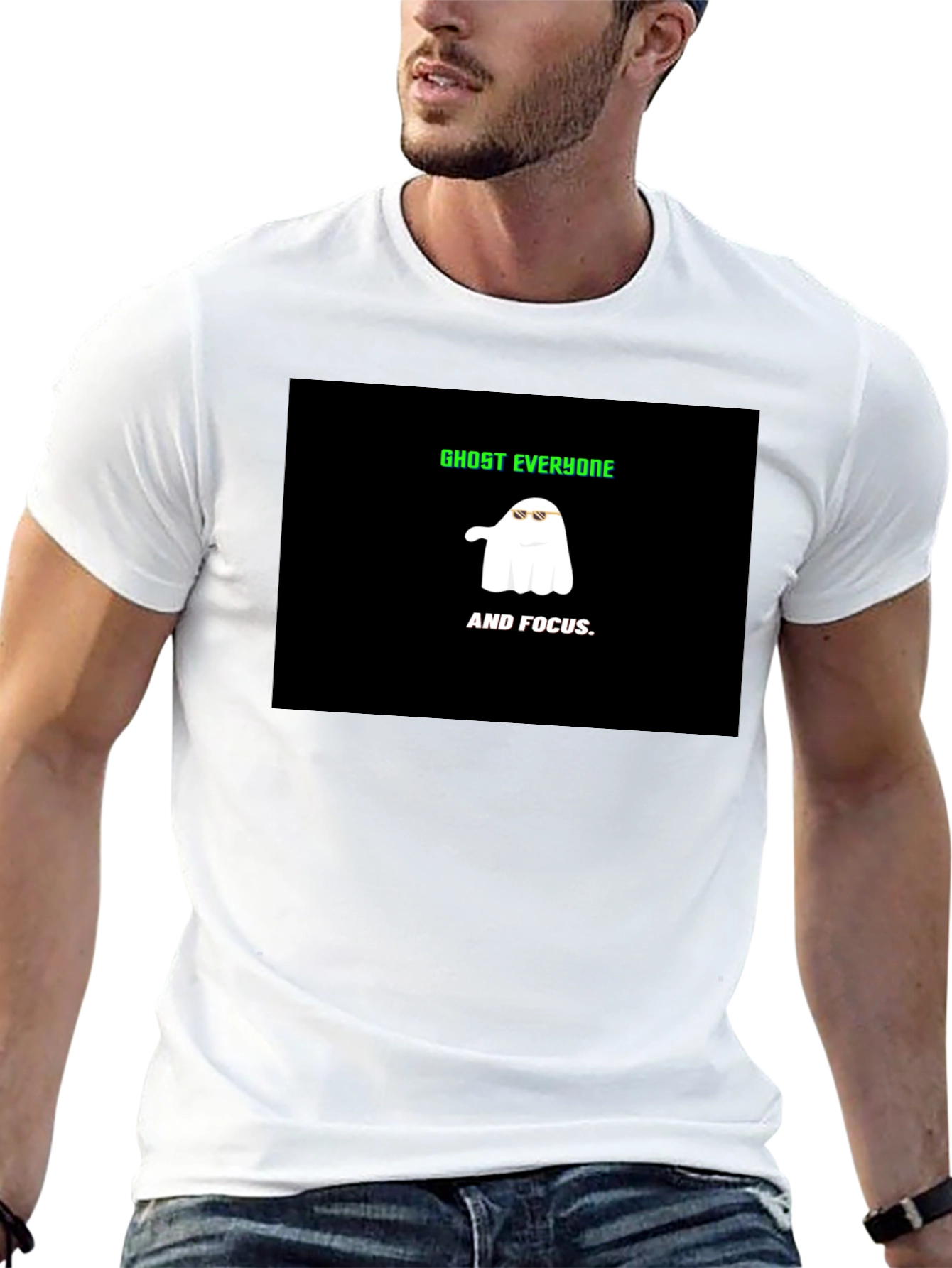 Ghost Everyone and Focus Graphic Tee
