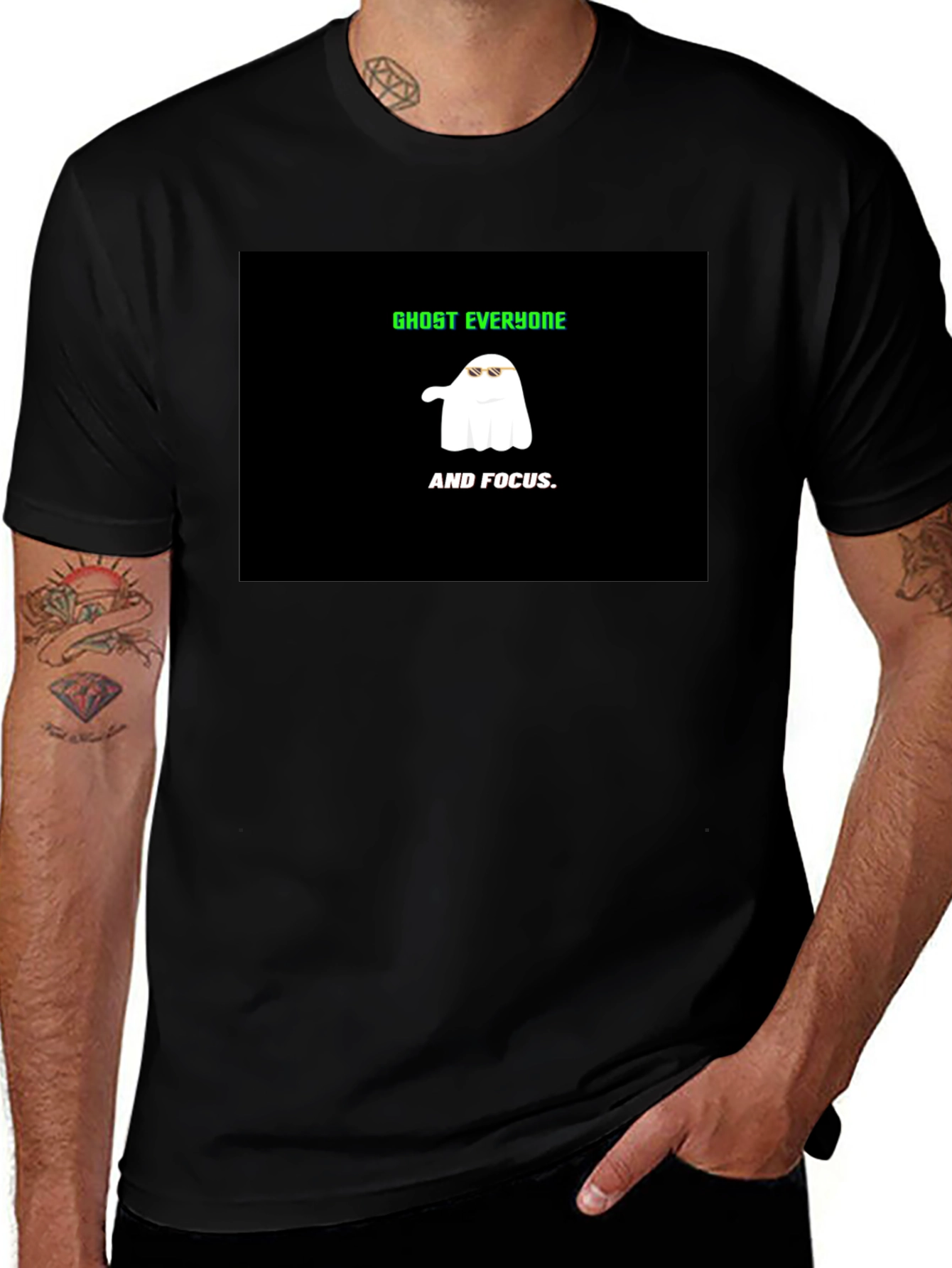 Ghost Everyone and Focus Graphic Tee