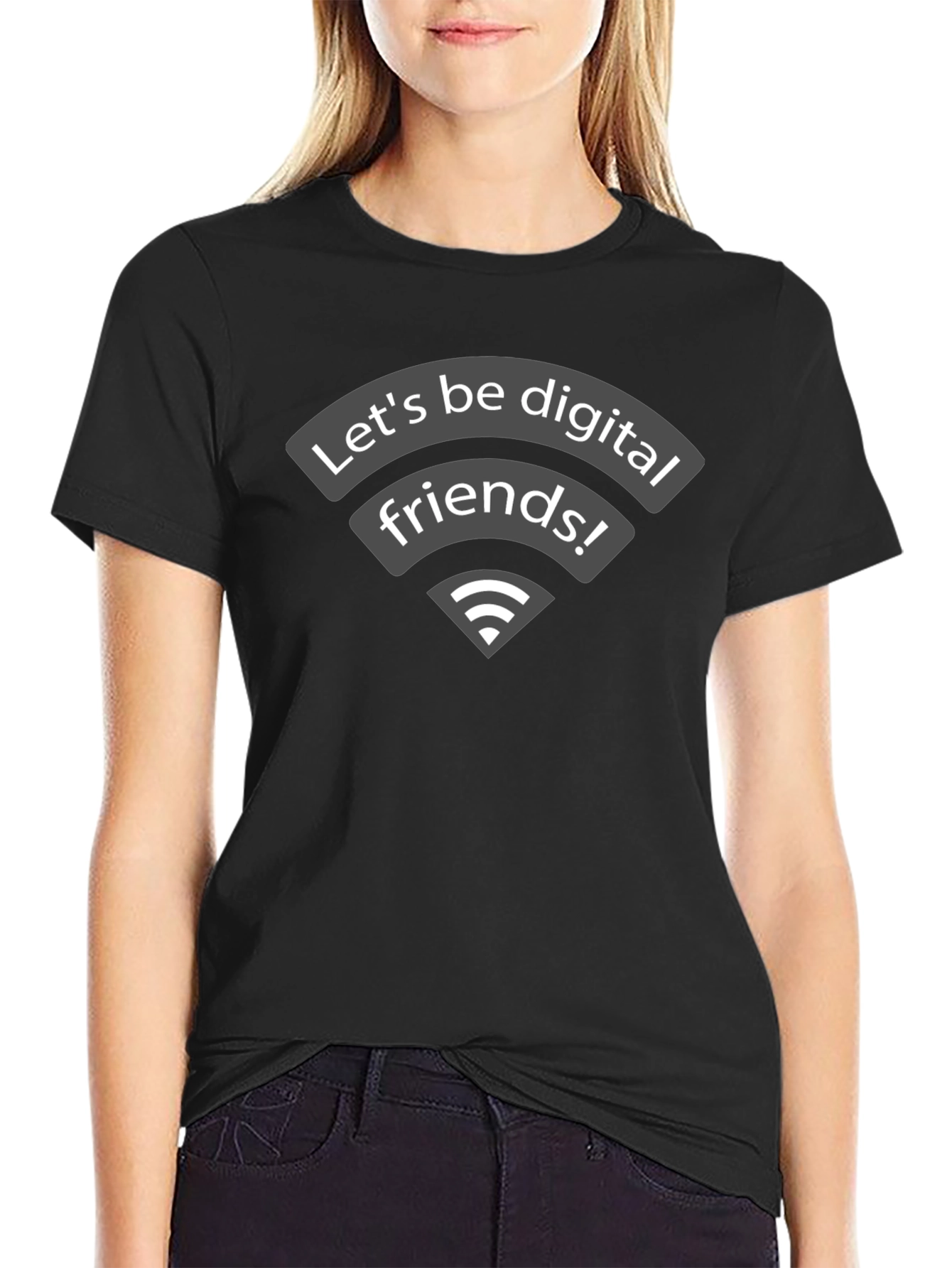 Digital Friends Graphic Tee - Black T-Shirt