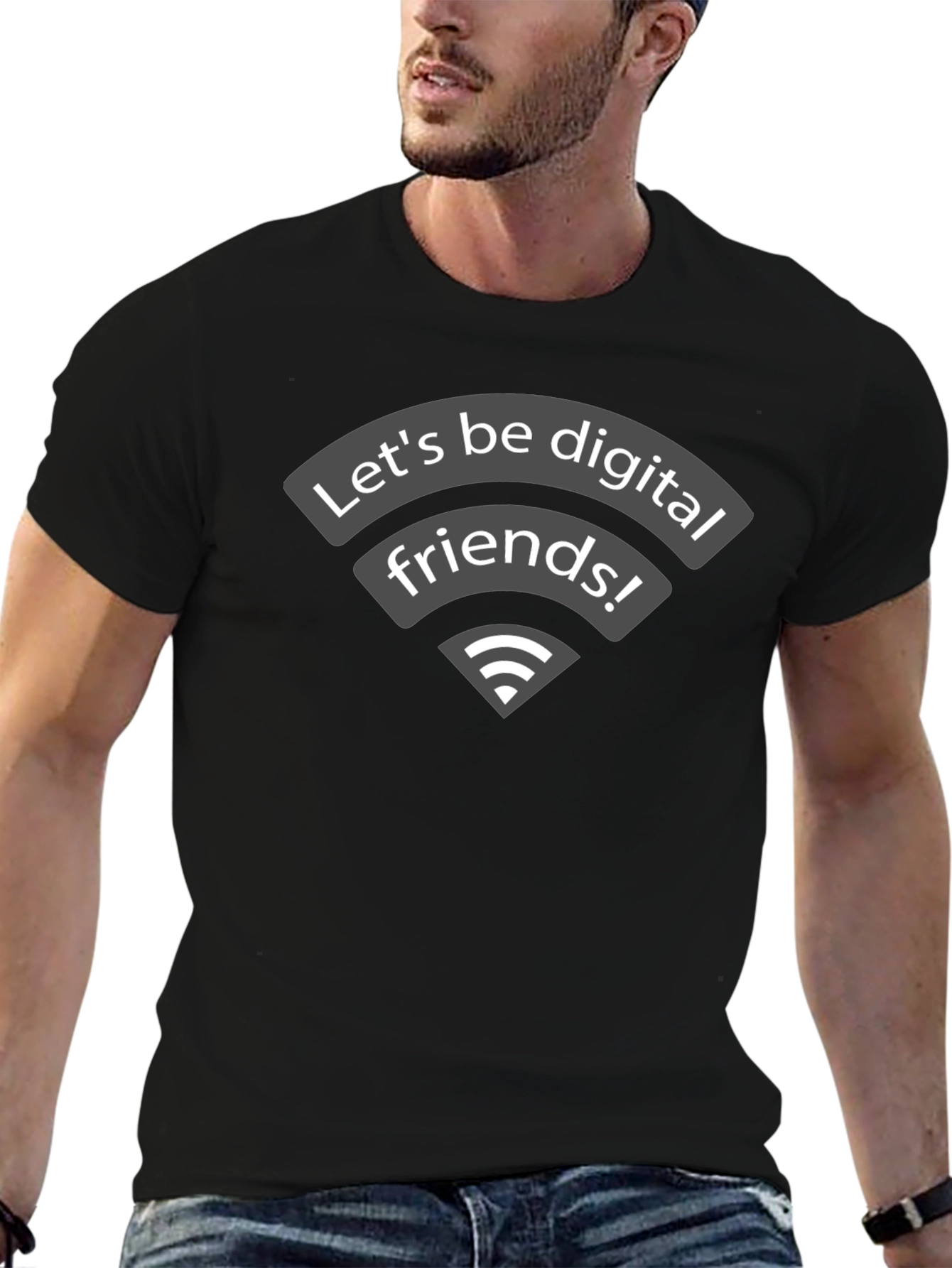 Digital Friends Graphic Tee - Black T-Shirt