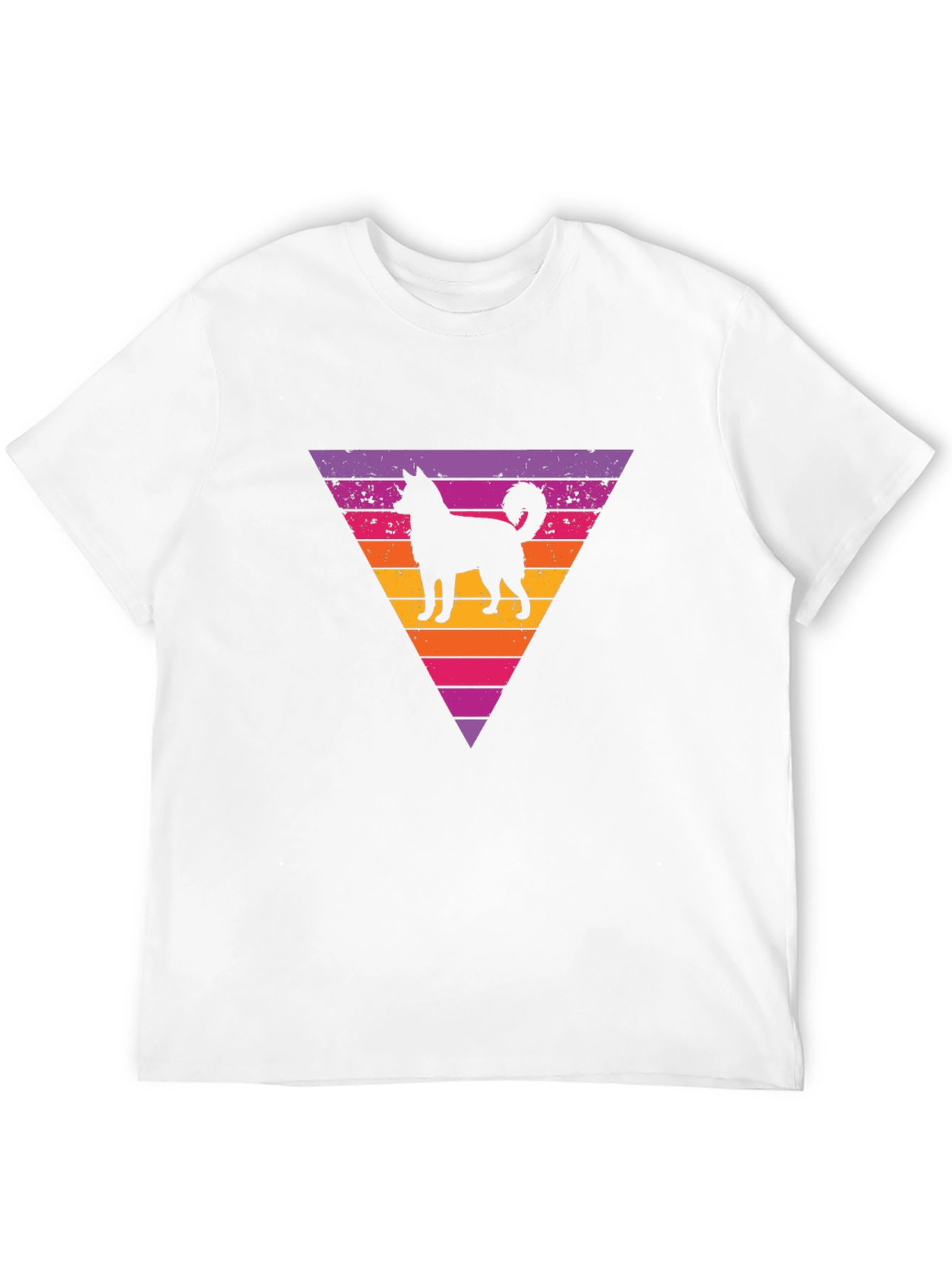 Retro Dog Silhouette Graphic T-Shirt