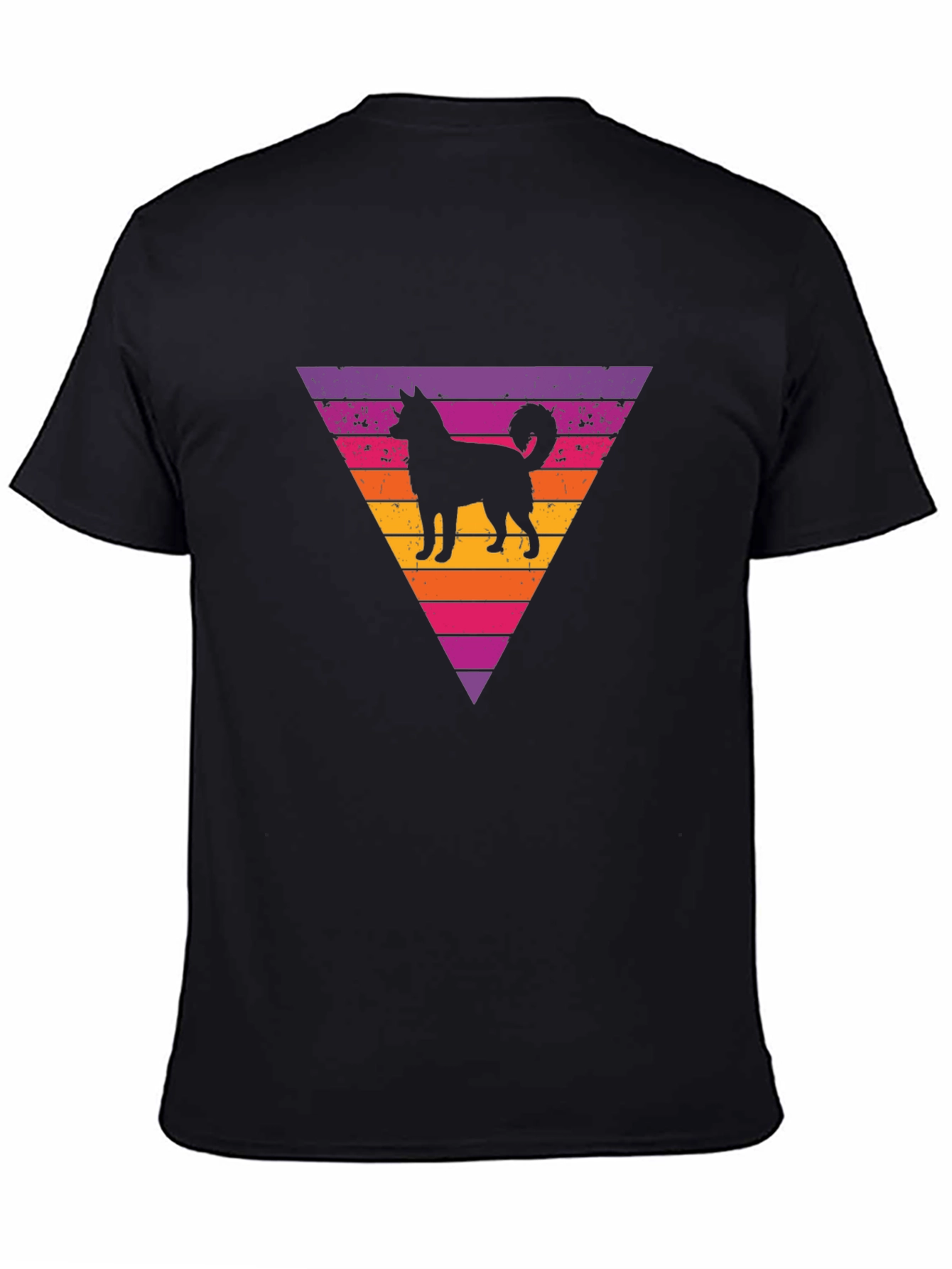 Retro Dog Silhouette Graphic T-Shirt