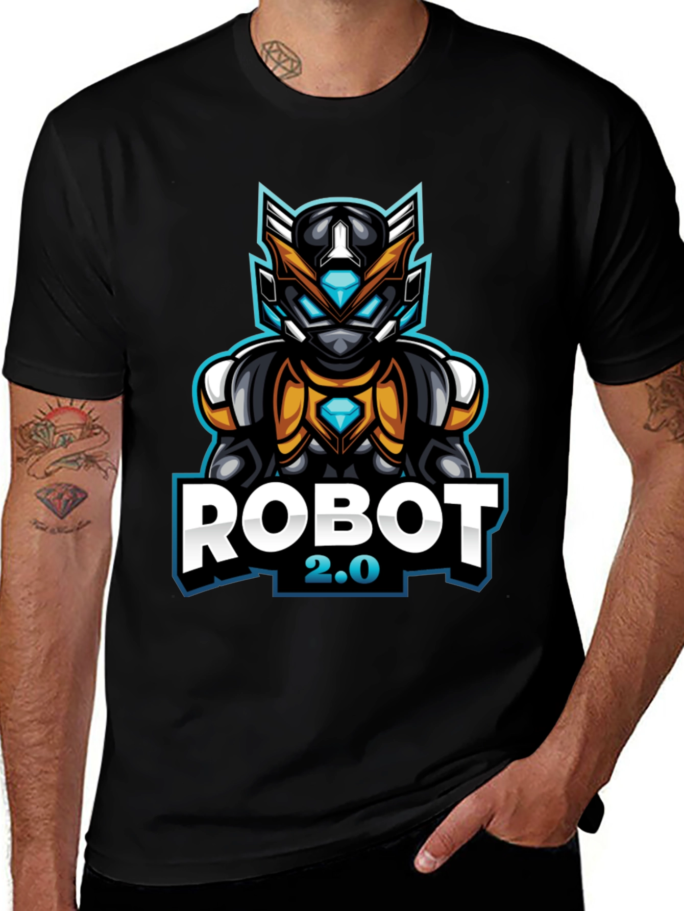 Robot 2.0 Graphic Tee - Cool Sci-Fi Design
