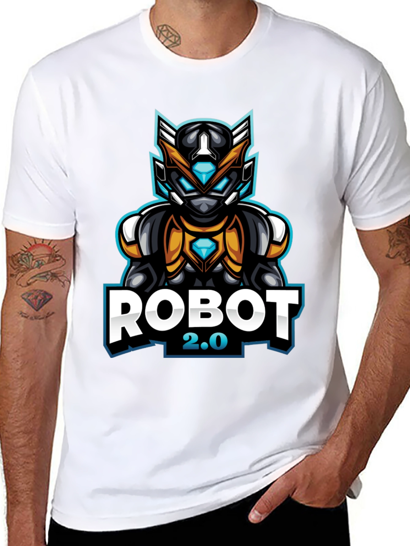 Robot 2.0 Graphic Tee - Cool Sci-Fi Design