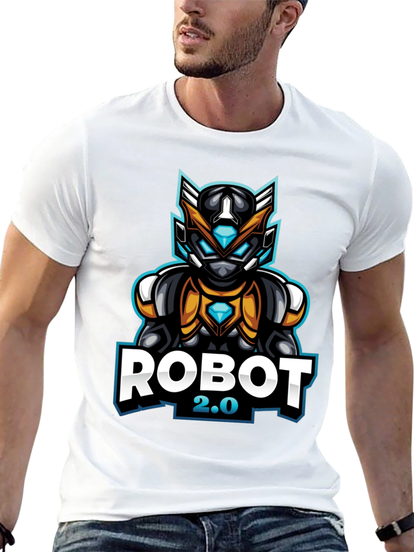 Robot 2.0 Graphic Tee - Cool Sci-Fi Design