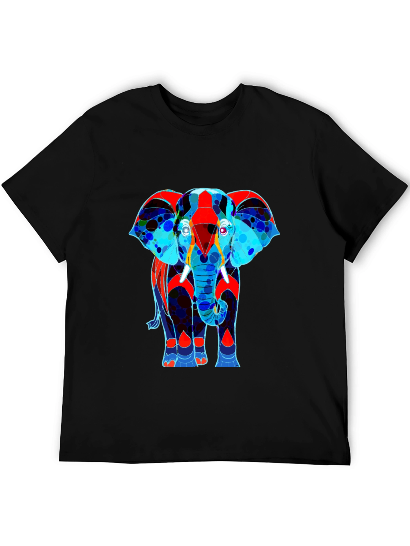Abstract Elephant Graphic Tee - Stylish Mens T-Shirt