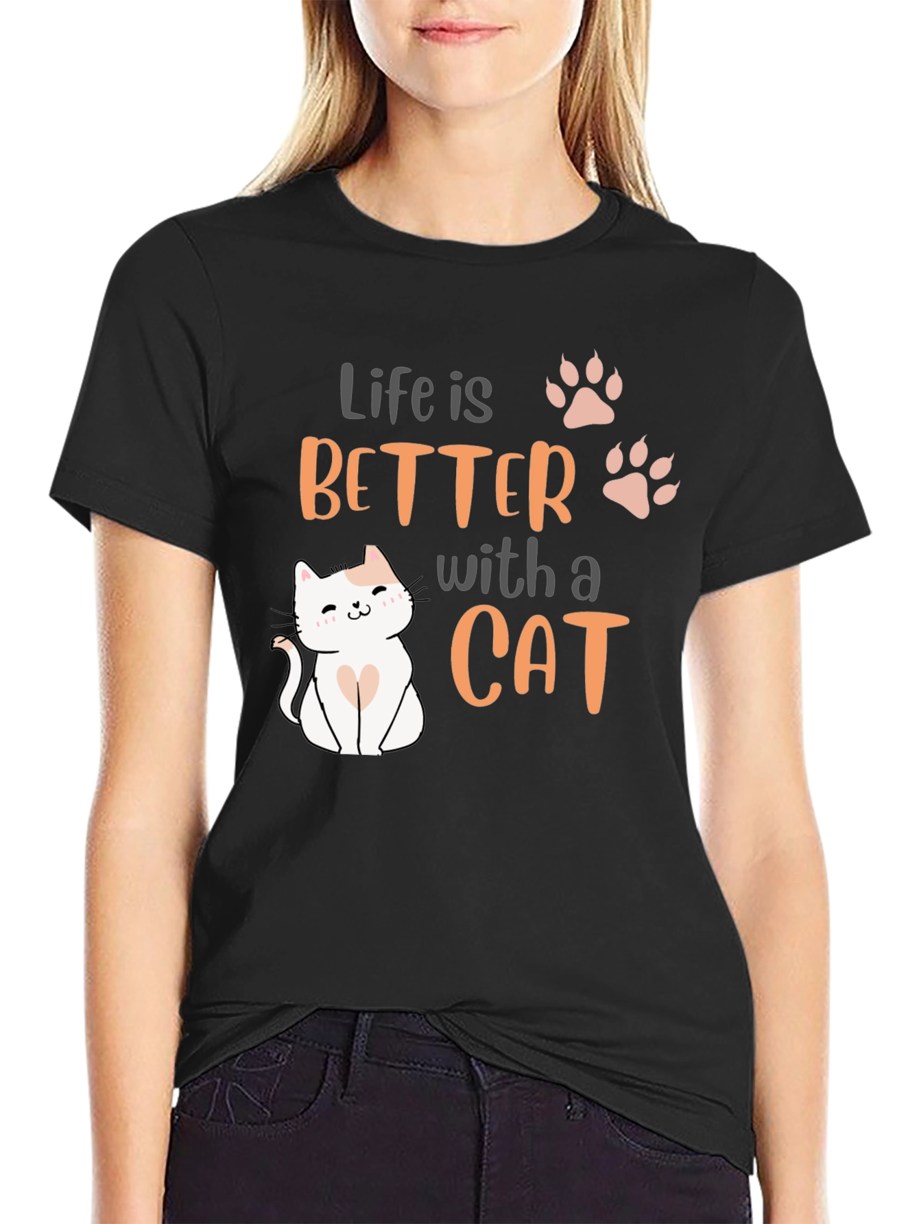 Life is Better with a Cat T-Shirt