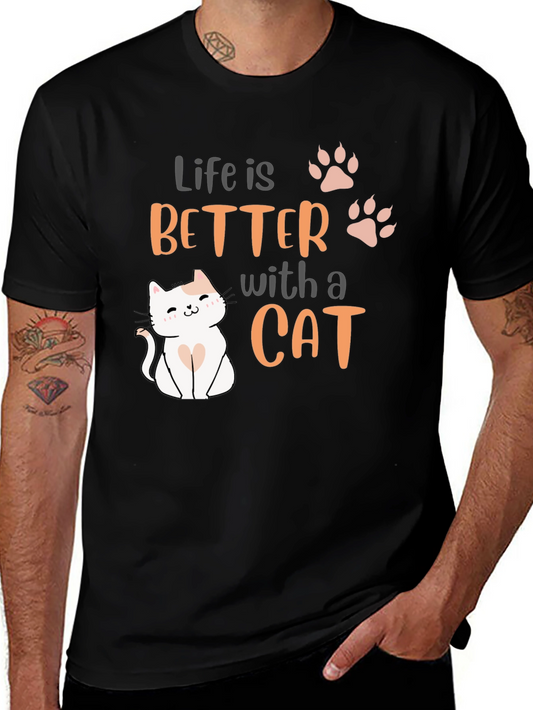 Life is Better with a Cat T-Shirt