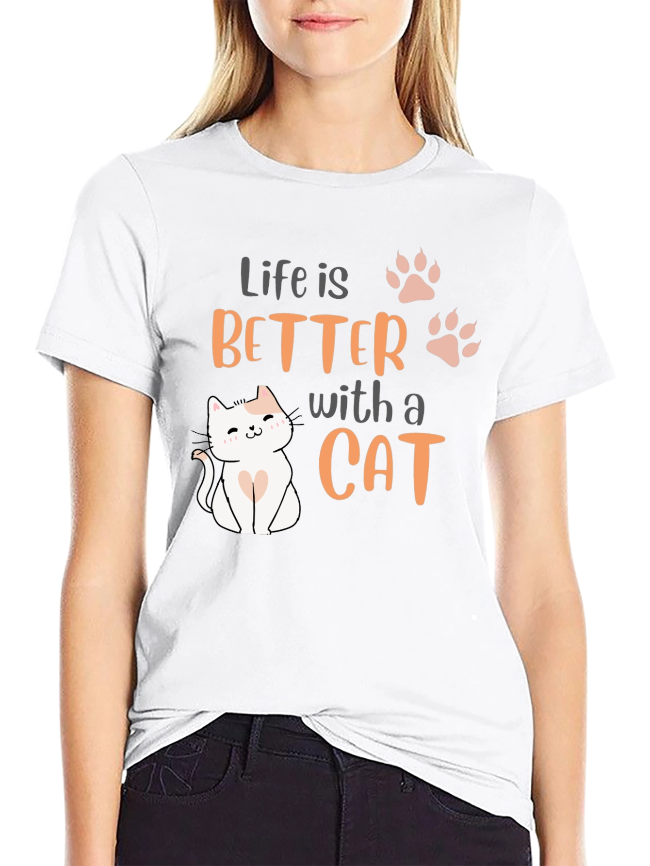 Life is Better with a Cat T-Shirt