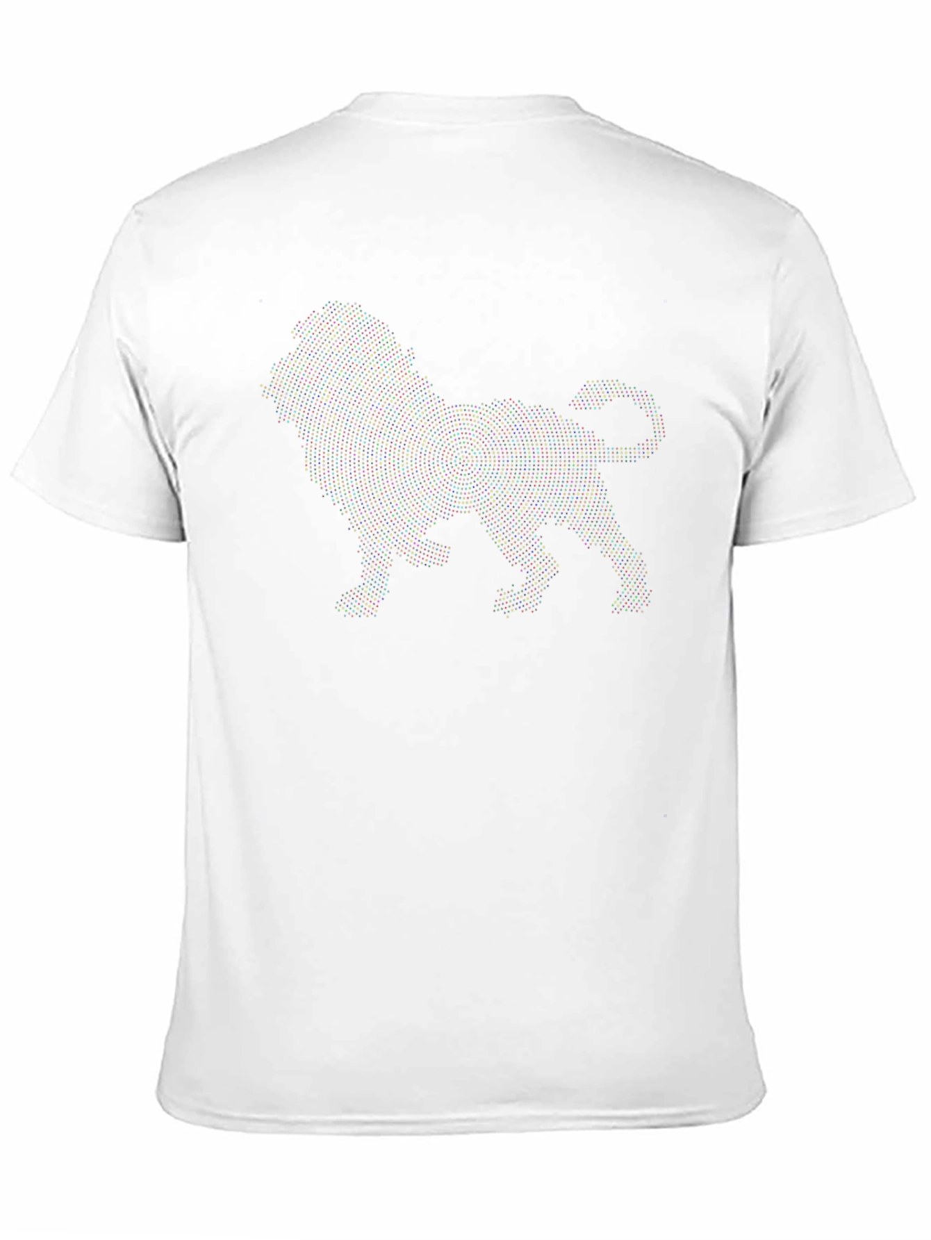 Lion Dot Art Black T-Shirt