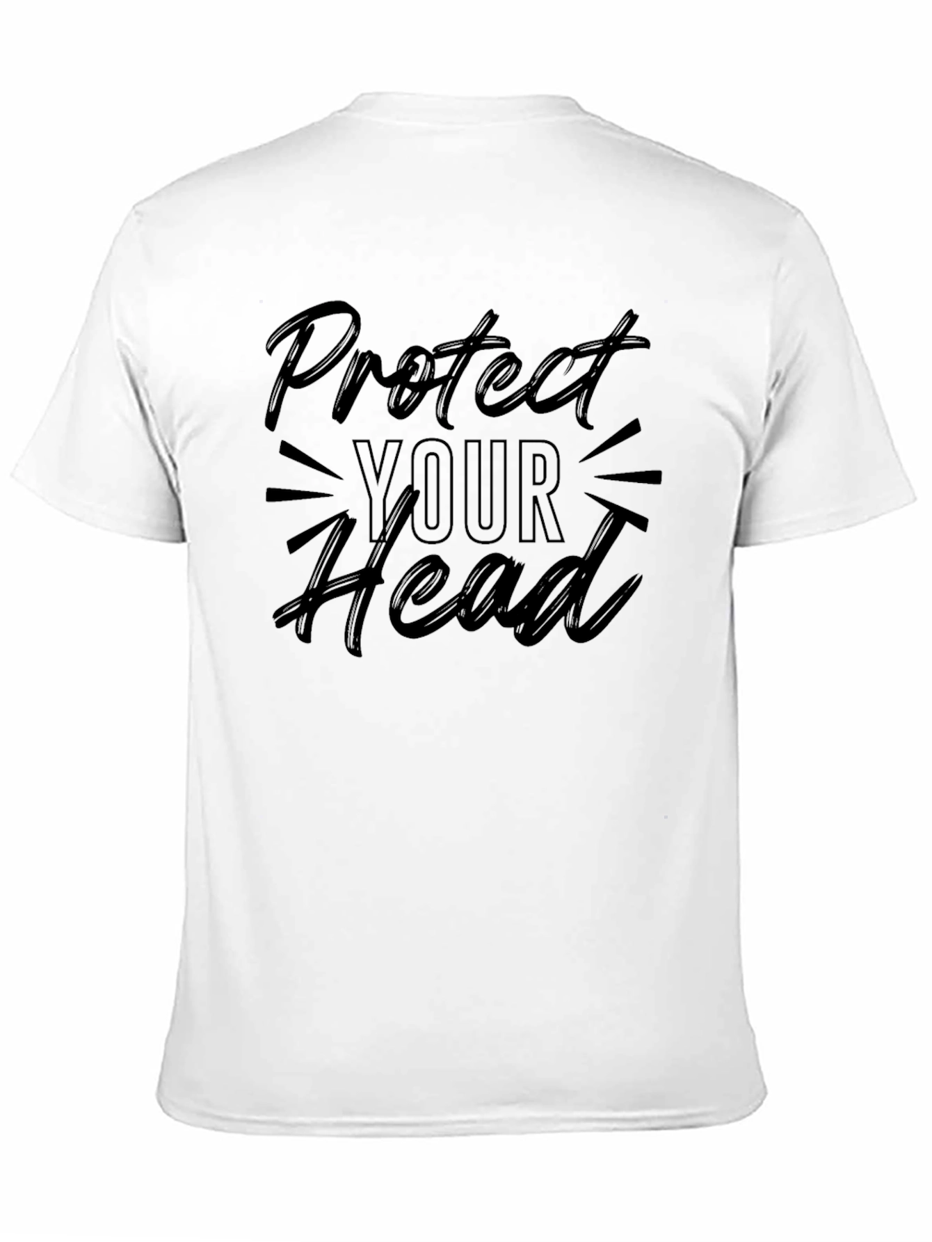 Protect Your Head Black Graphic Tee