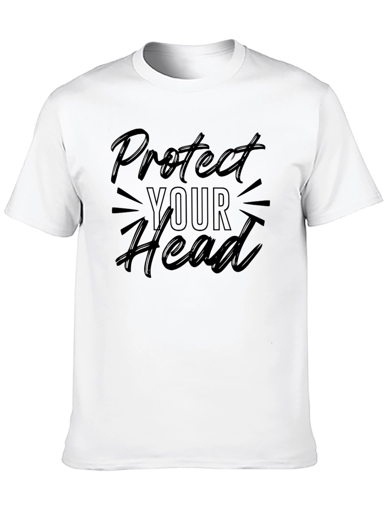 Protect Your Head Black Graphic Tee