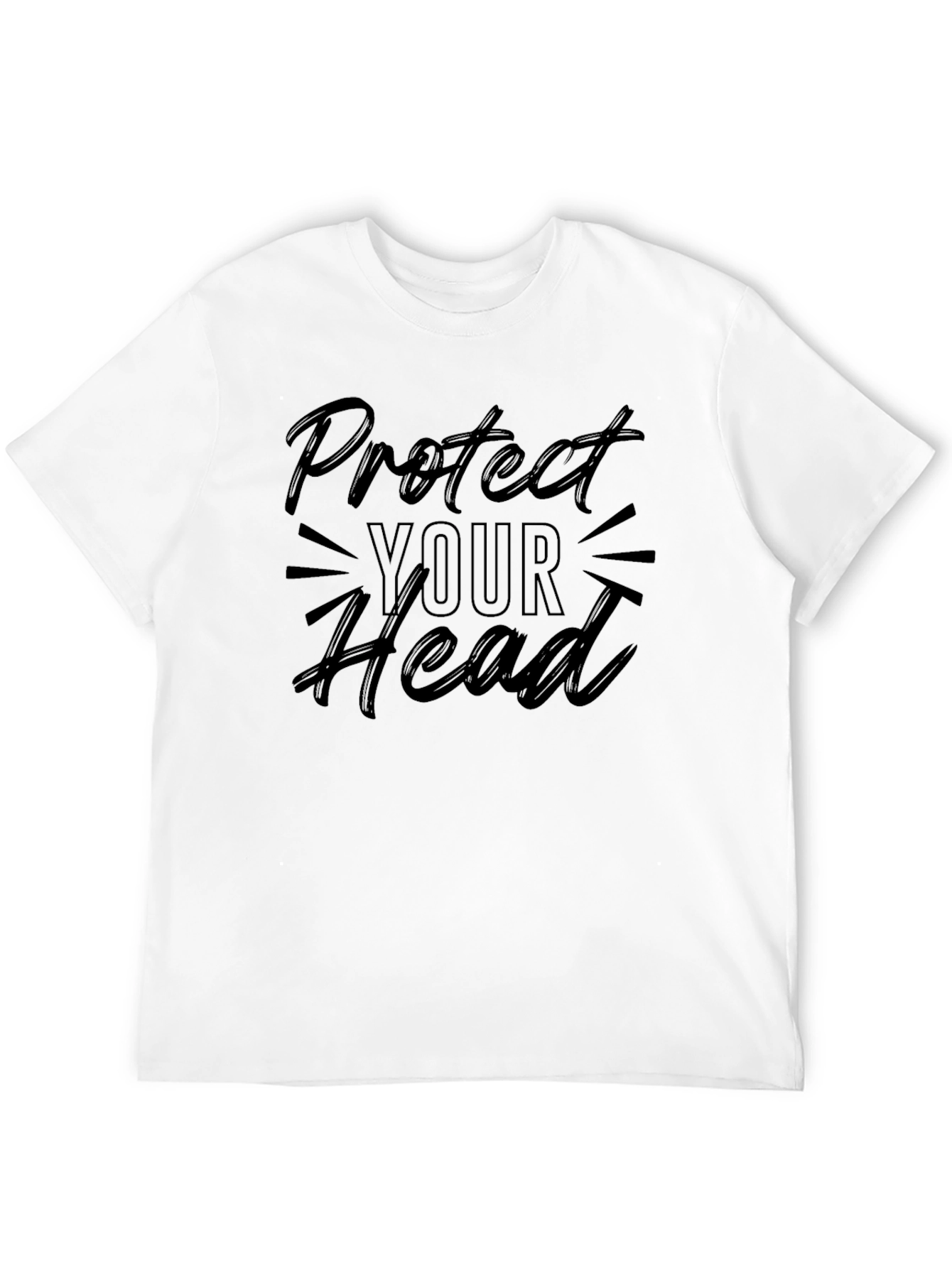 Protect Your Head Black Graphic Tee