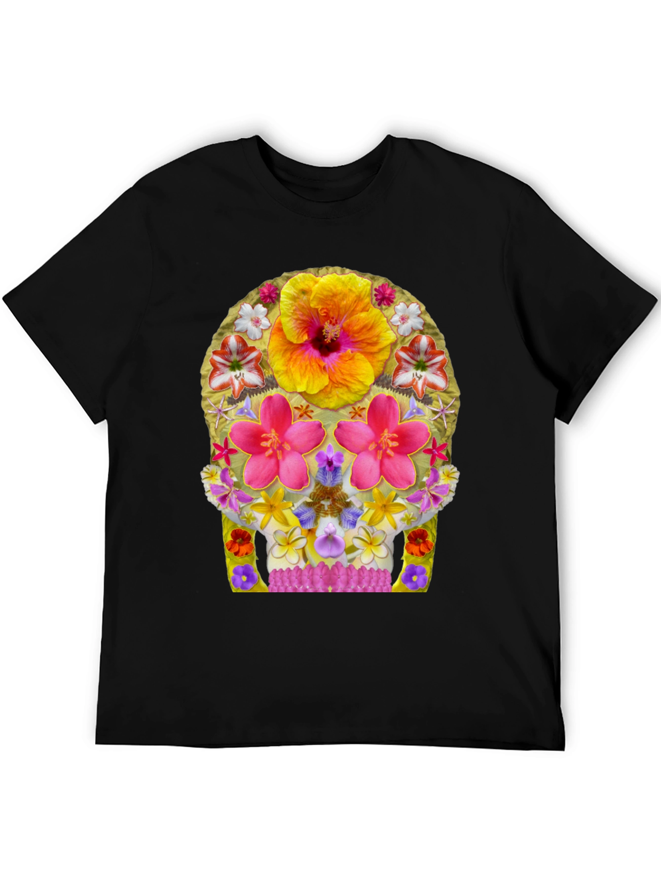 Floral Skull Graphic Tee