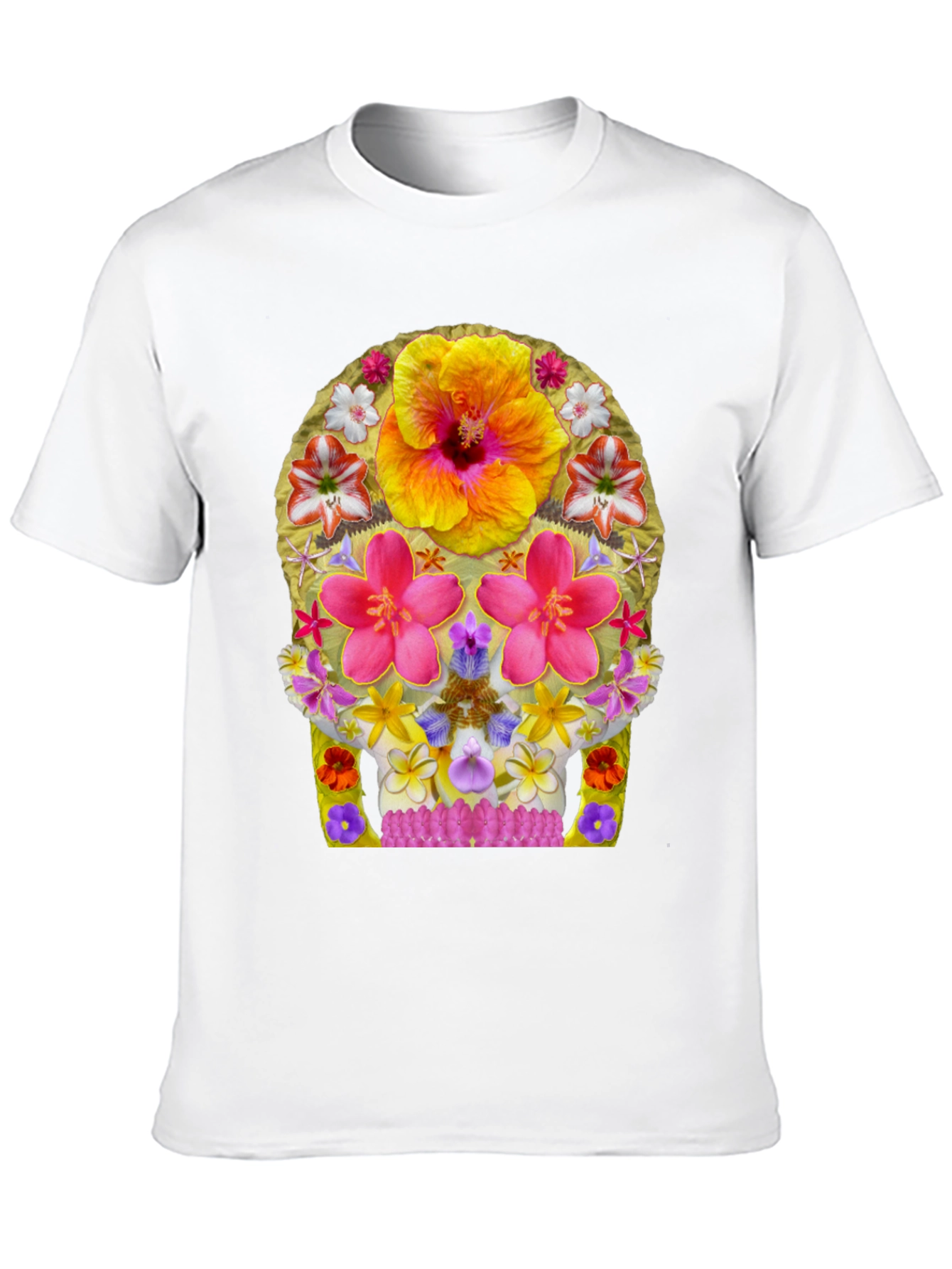 Floral Skull Graphic Tee