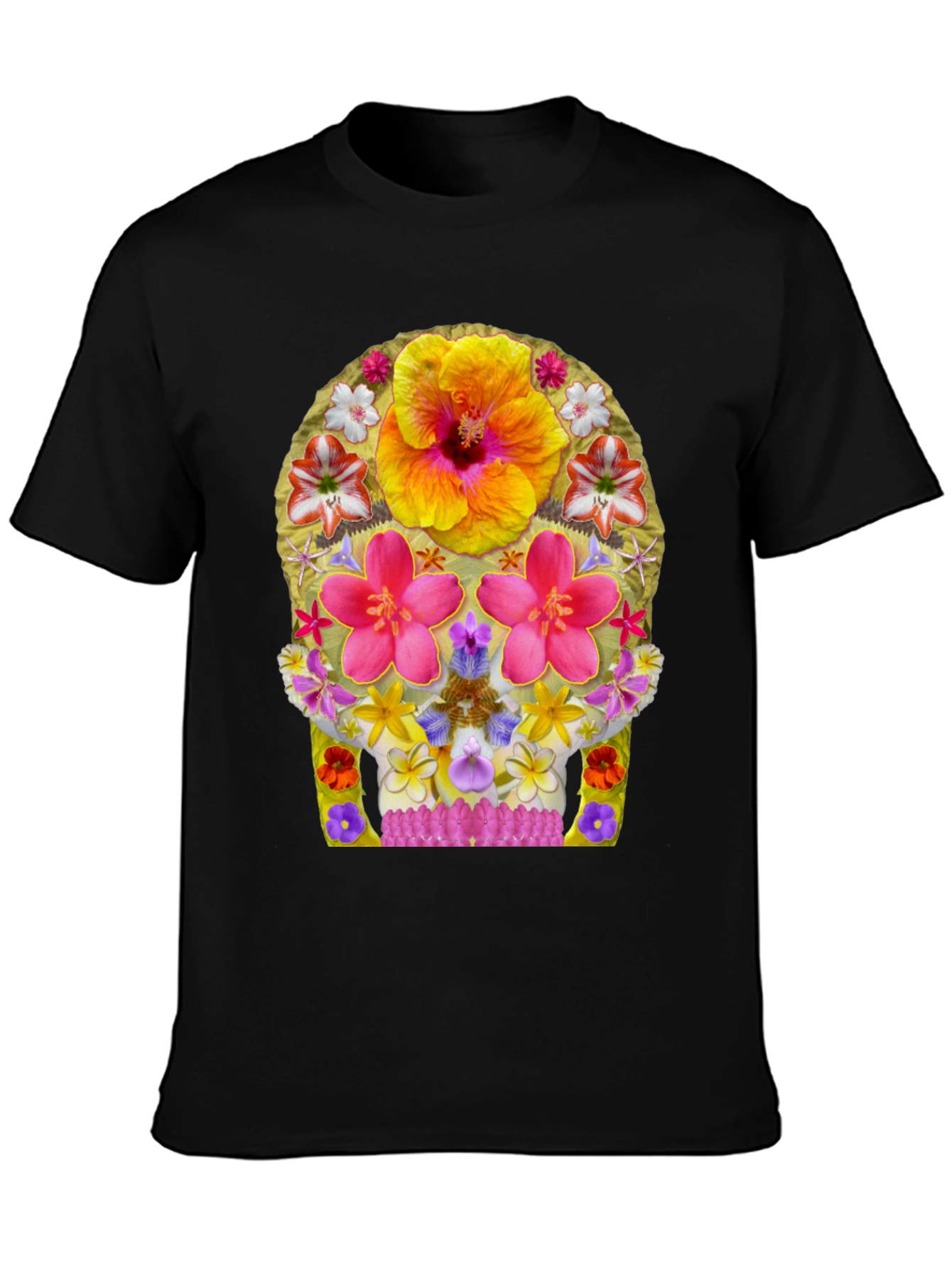 Floral Skull Graphic Tee