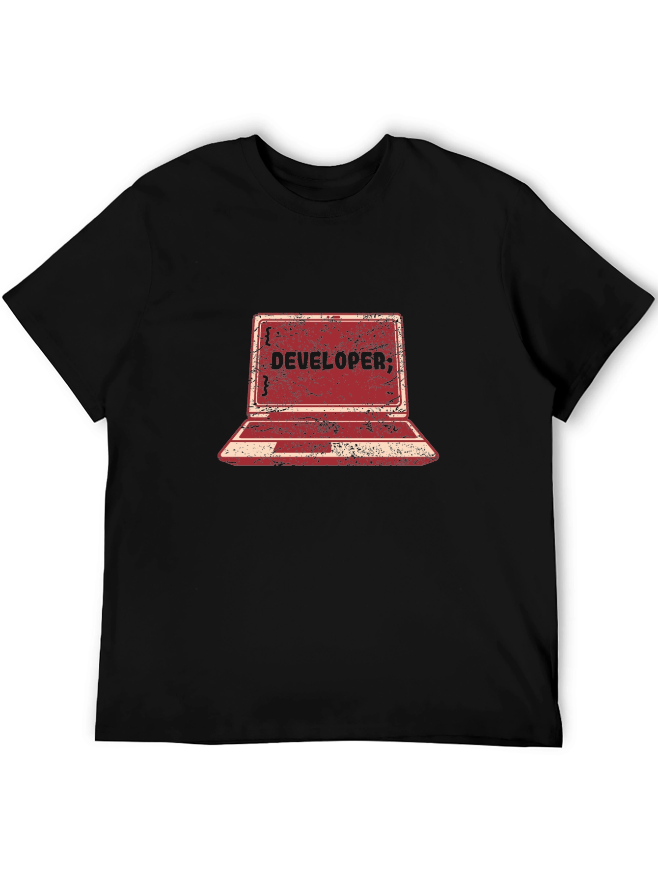Developer Laptop Graphic Tee - Black