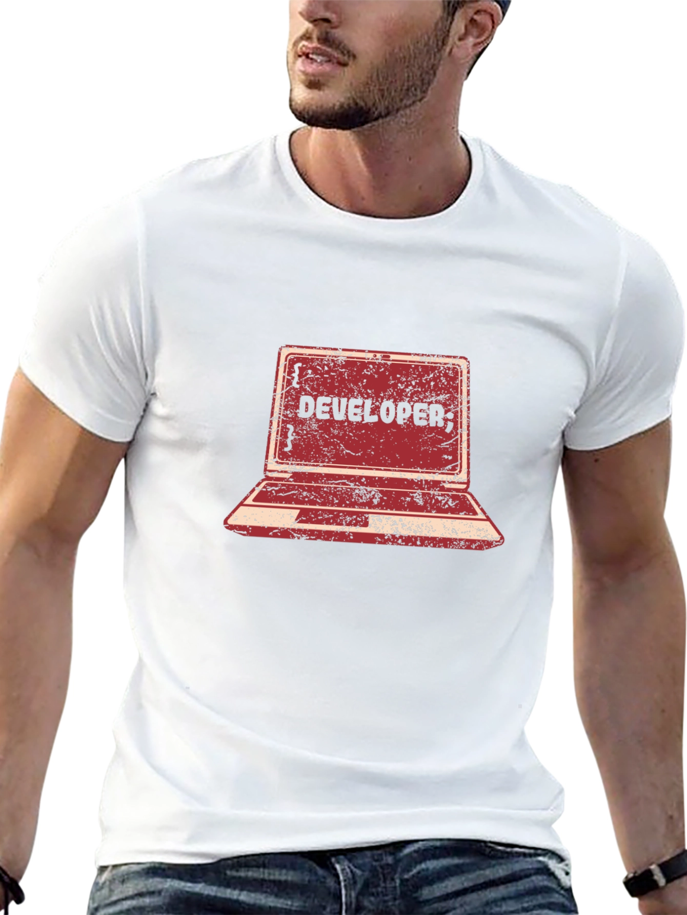 Developer Laptop Graphic Tee - Black